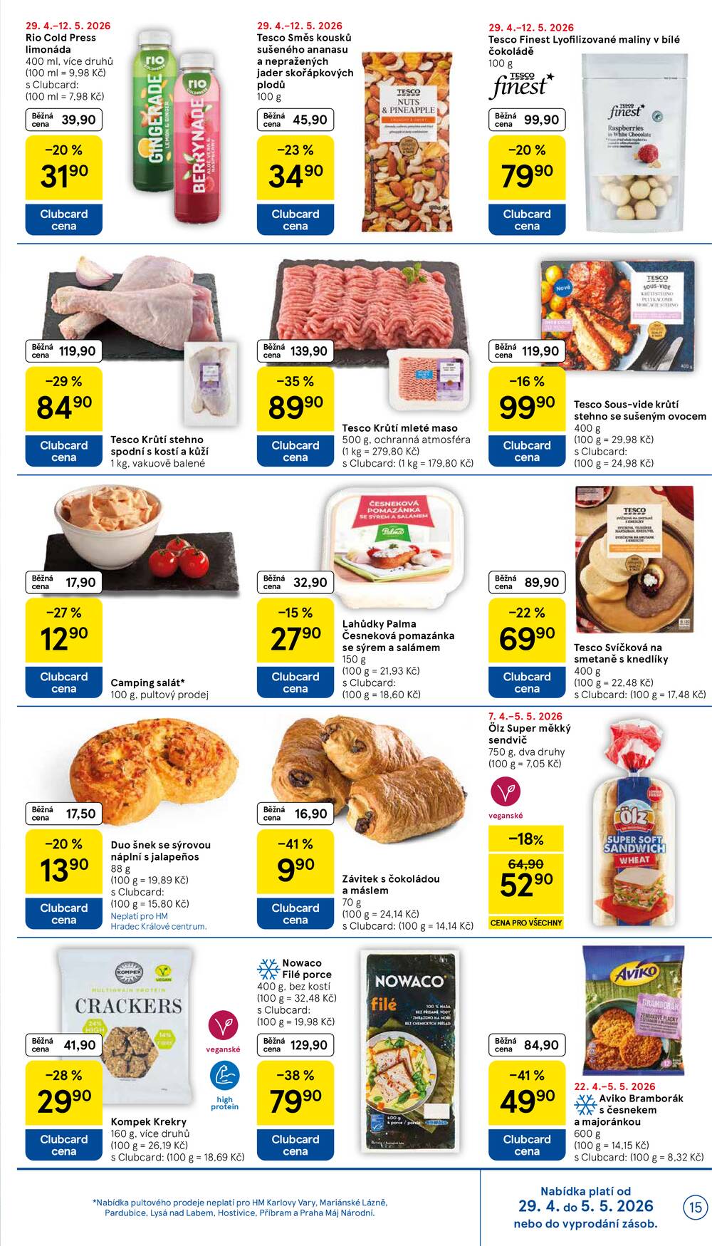 Tesco malé hypermarkety od 29.4. do 5.5.2026