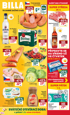 BILLA od 29.4. do 5.5.2026