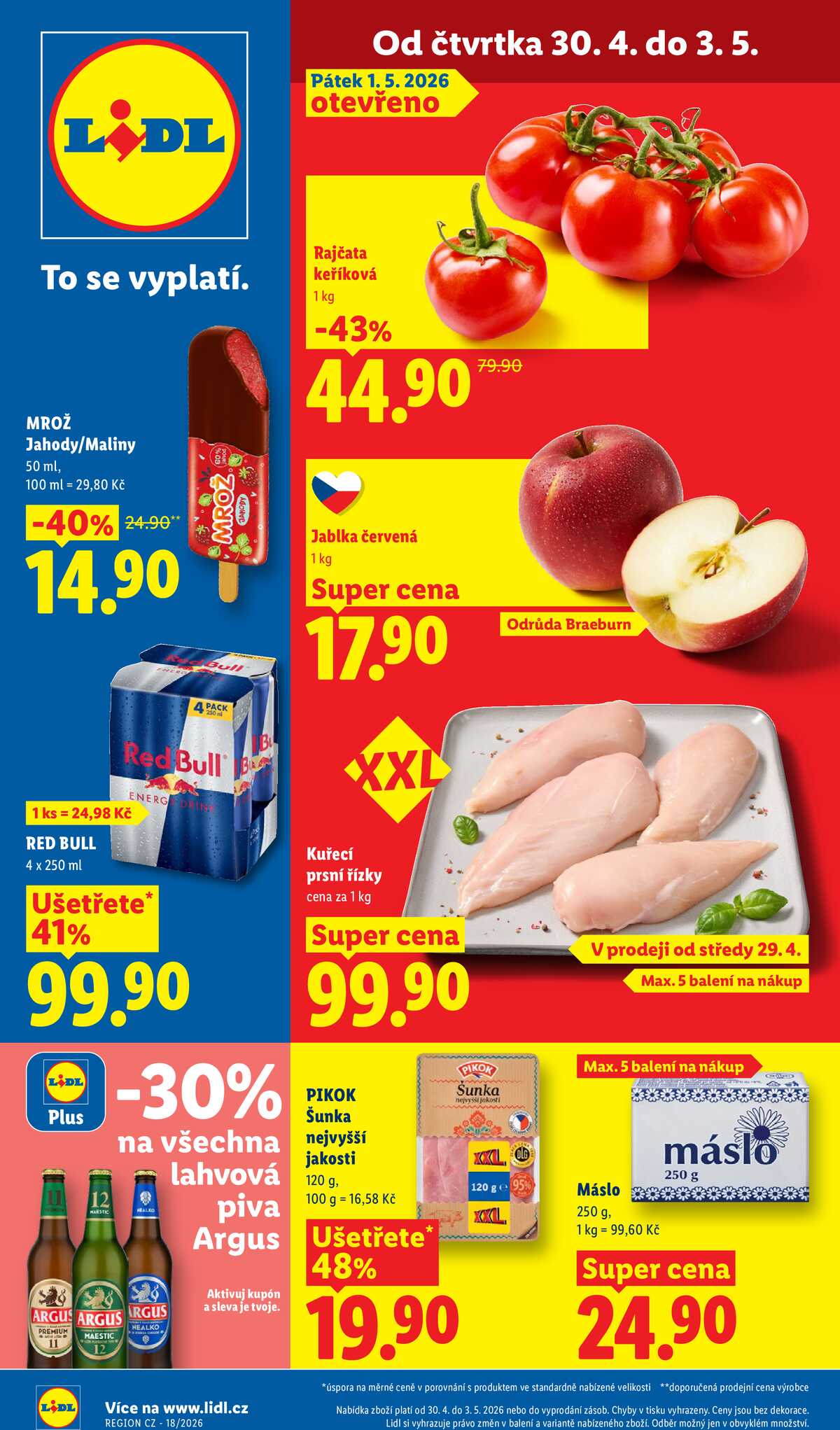 Lidl Čtvrtek od 30.4. do 3.5.2026 strana 1