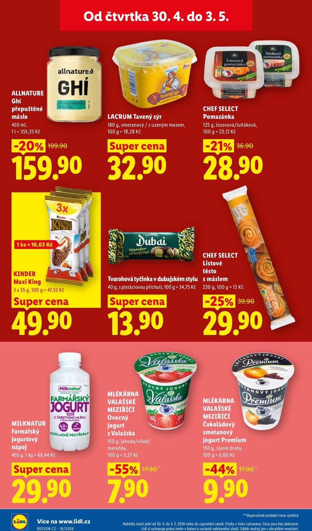 Lidl Čtvrtek od 30.4. do 3.5.2026