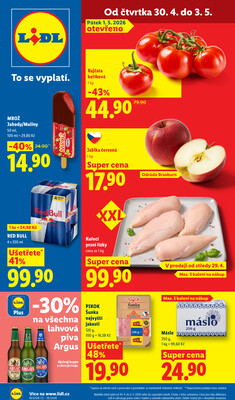 Lidl Čtvrtek od 30.4. do 3.5.2026