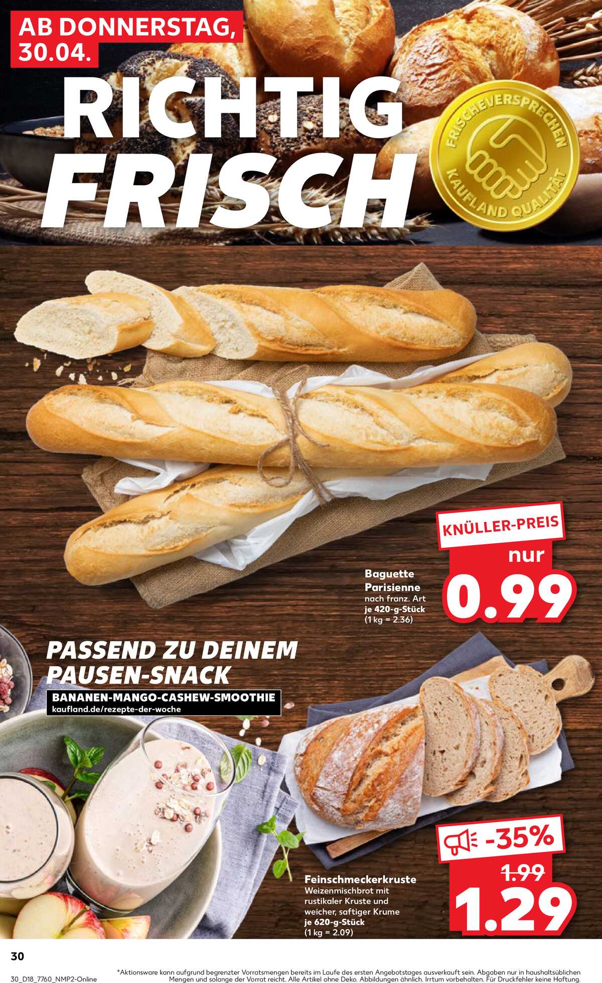 Leták Kaufland Německo 30.4.-6.5.2026 strana 30