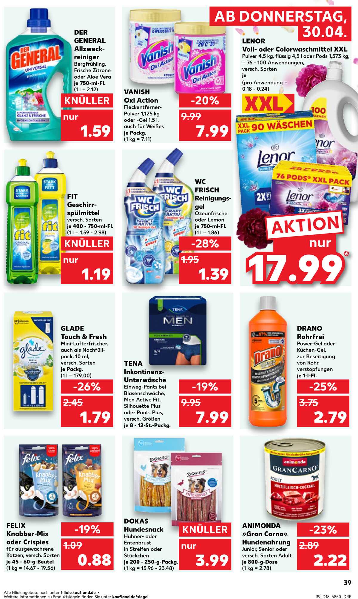 Leták Kaufland Německo 30.4.-6.5.2026 strana 39