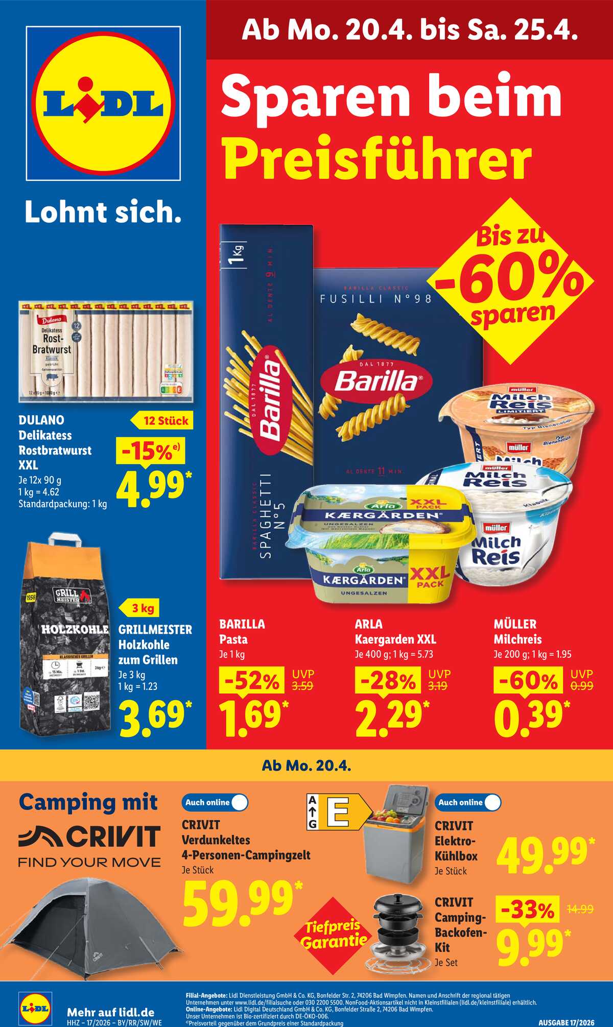 Leták Lidl Německo 20.4.-25.4.2026 strana 1