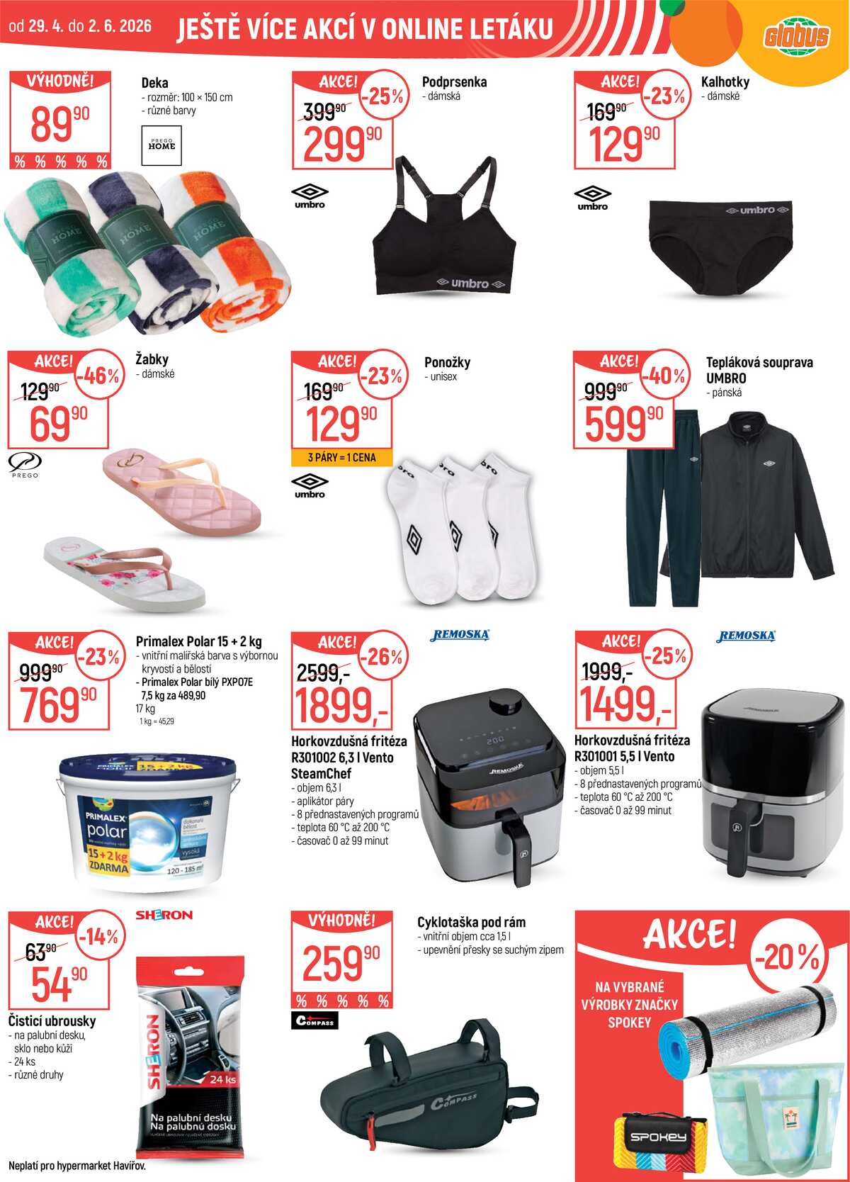 Akční leták Globus 29.4. - 5.5.2026 - Globus Praha - Centrum Černý Most strana 39