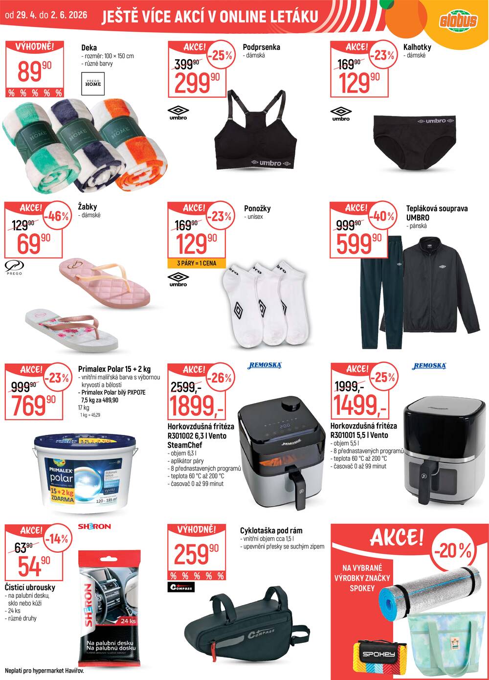 Akční leták Globus 29.4. - 5.5.2026 - Globus České Budějovice