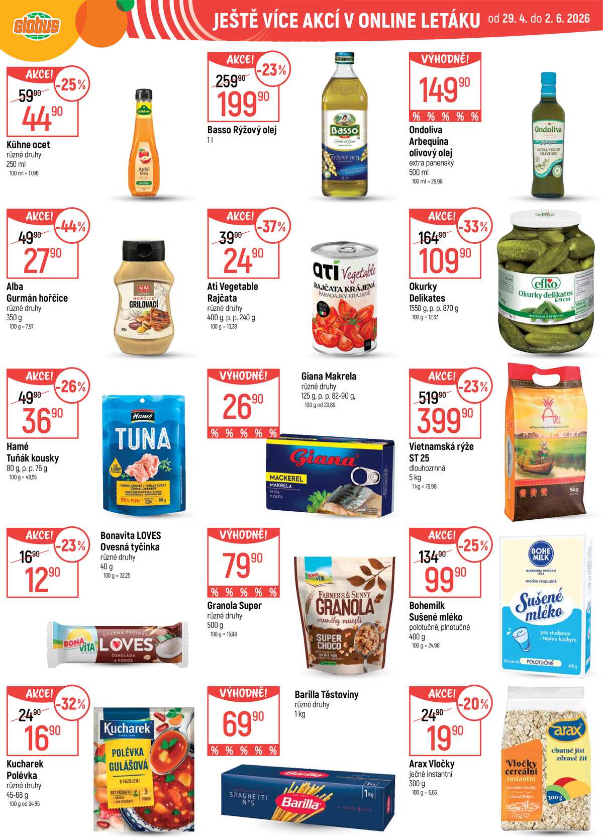 Akční leták Globus 29.4. - 5.5.2026 - Globus Brno Ivanovice strana 34