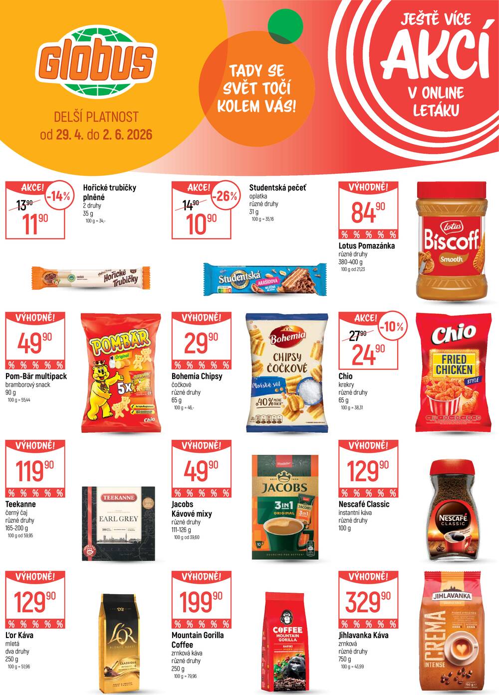 Akční leták Globus 29.4. - 5.5.2026 - Globus Praha - Štěrboholy