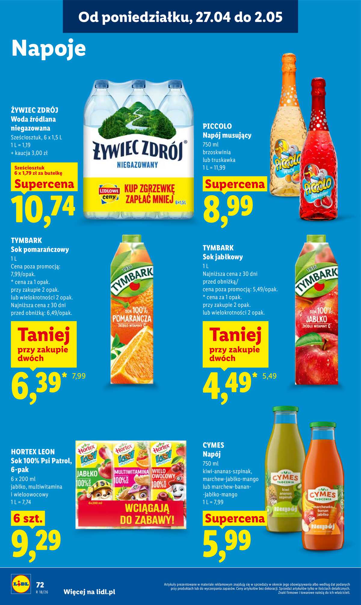 Leták Lidl Polsko 27.4.-28.4.2026 - Zpravodaj platný od 27.04 do 28.04 strana 72