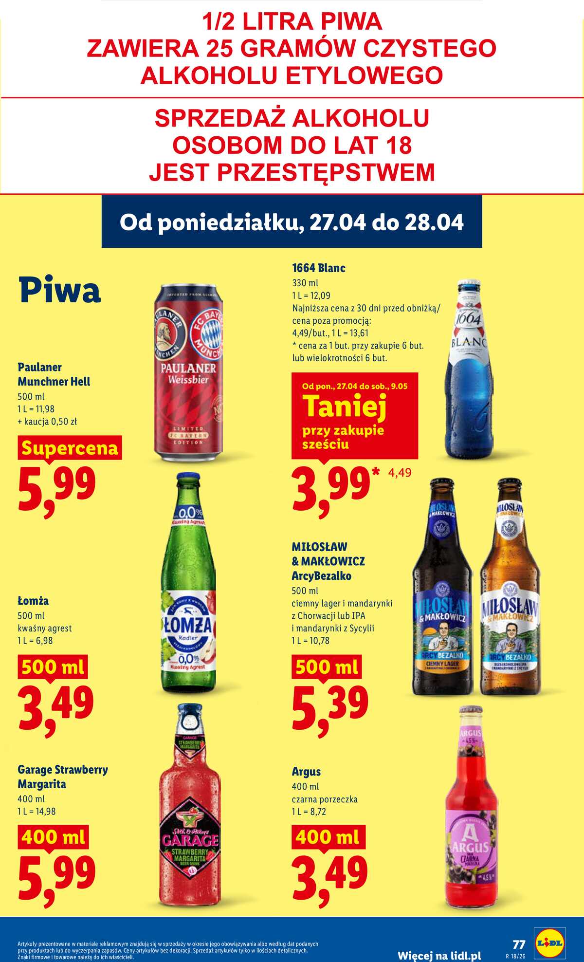 Leták Lidl Polsko 27.4.-28.4.2026 - Zpravodaj platný od 27.04 do 28.04 strana 77