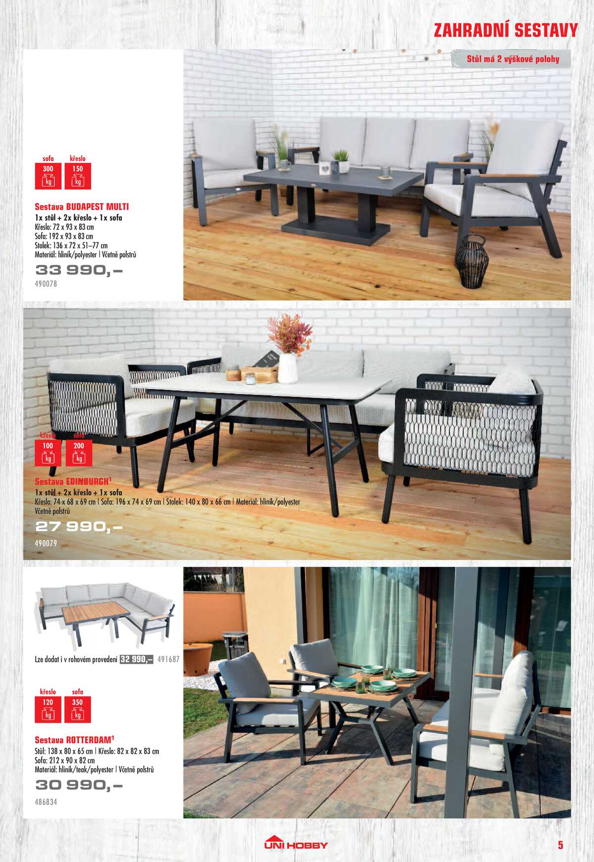 UNI HOBBY Katalog nábytek, grily a bazény 2026 strana 5