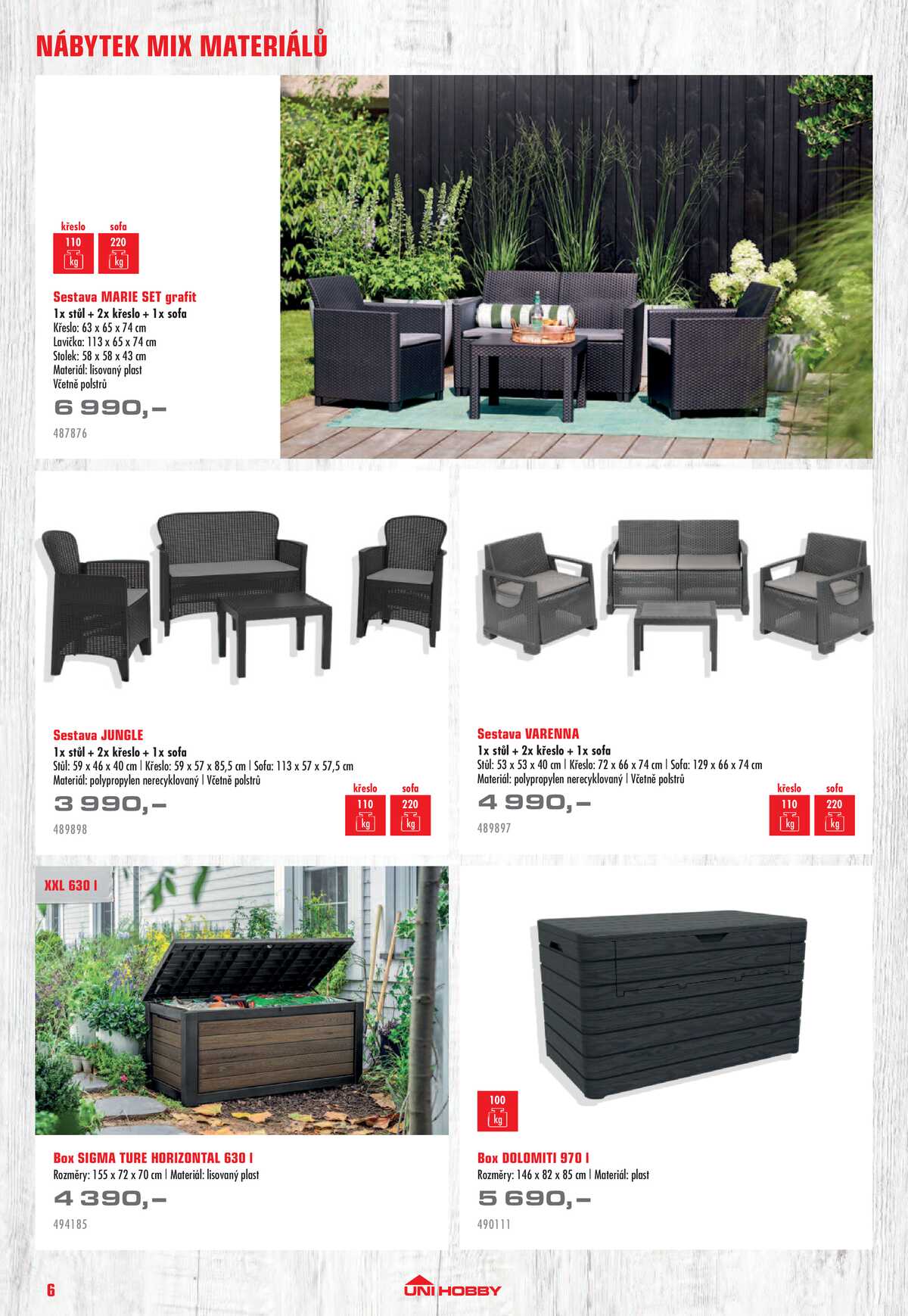 UNI HOBBY Katalog nábytek, grily a bazény 2026 strana 6