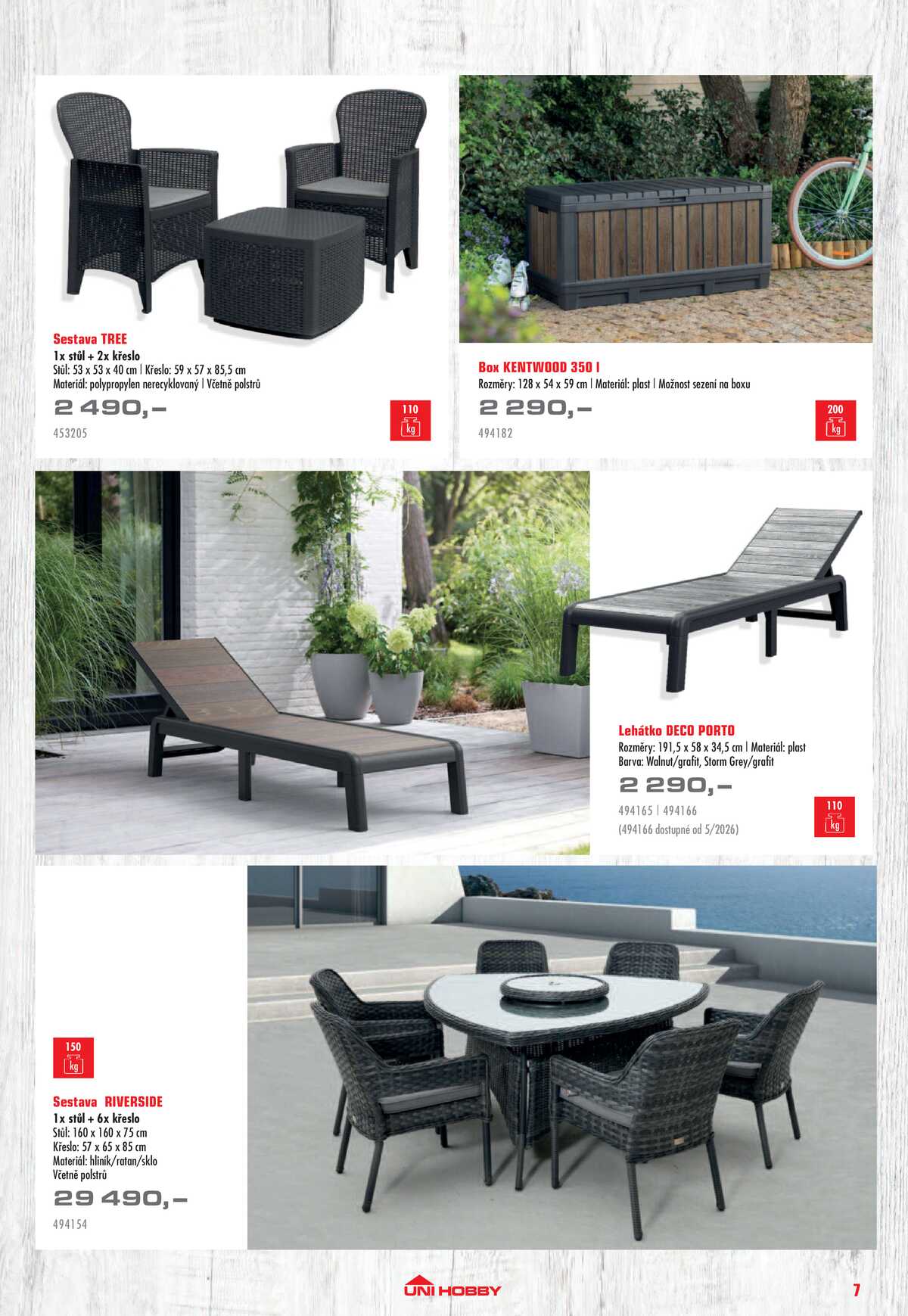 UNI HOBBY Katalog nábytek, grily a bazény 2026 strana 7