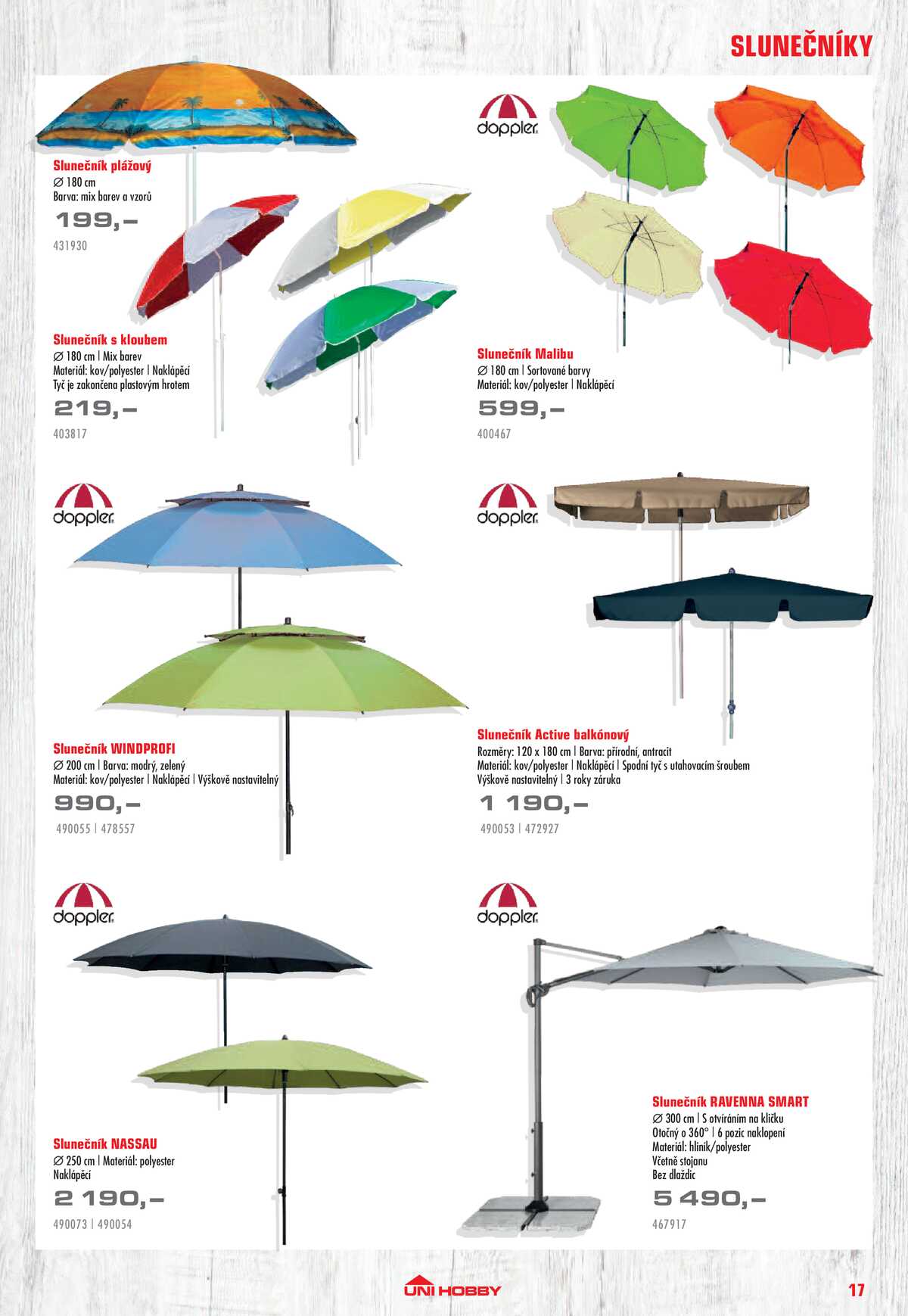 UNI HOBBY Katalog nábytek, grily a bazény 2026 strana 17