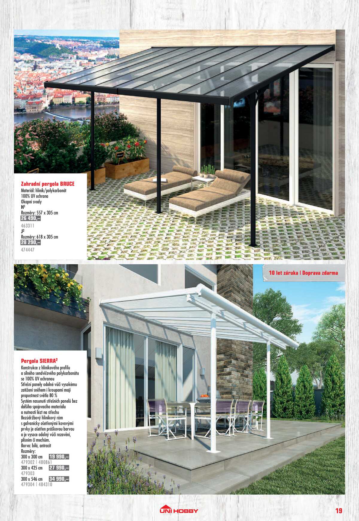 UNI HOBBY Katalog nábytek, grily a bazény 2026 strana 19