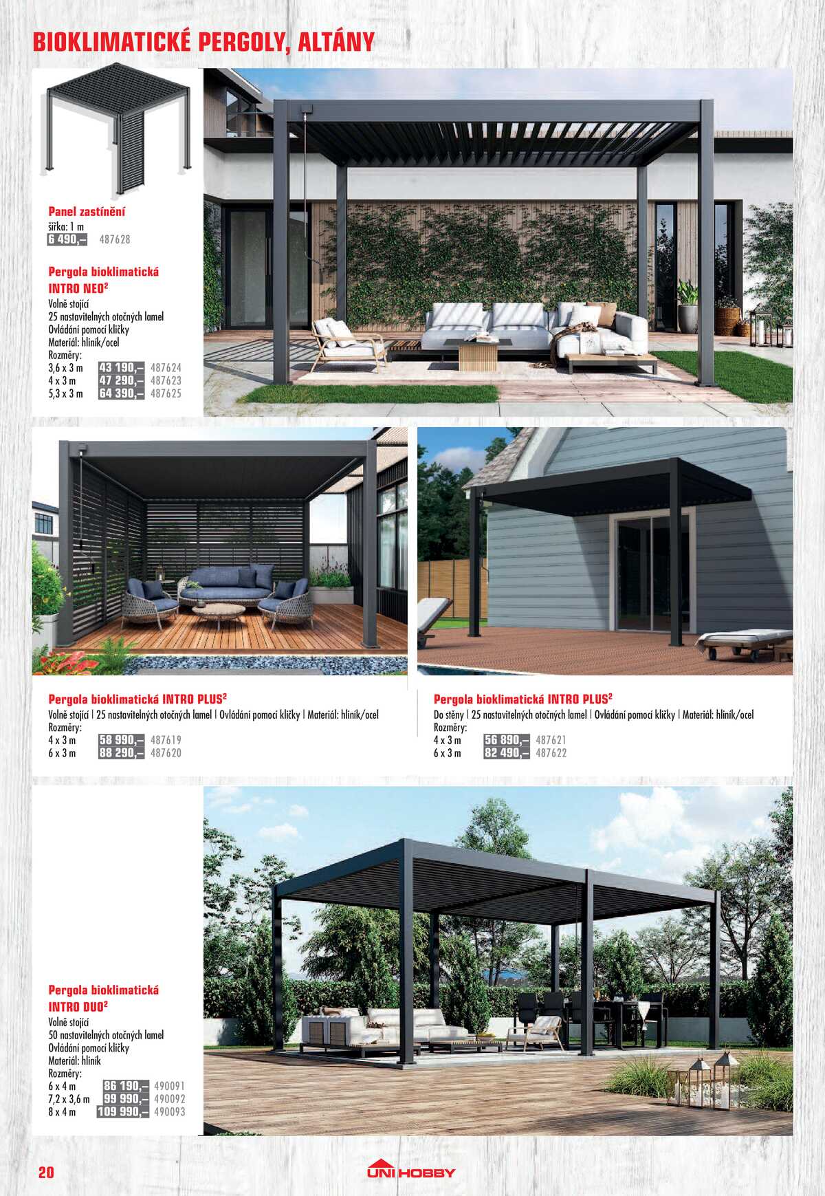 UNI HOBBY Katalog nábytek, grily a bazény 2026 strana 20