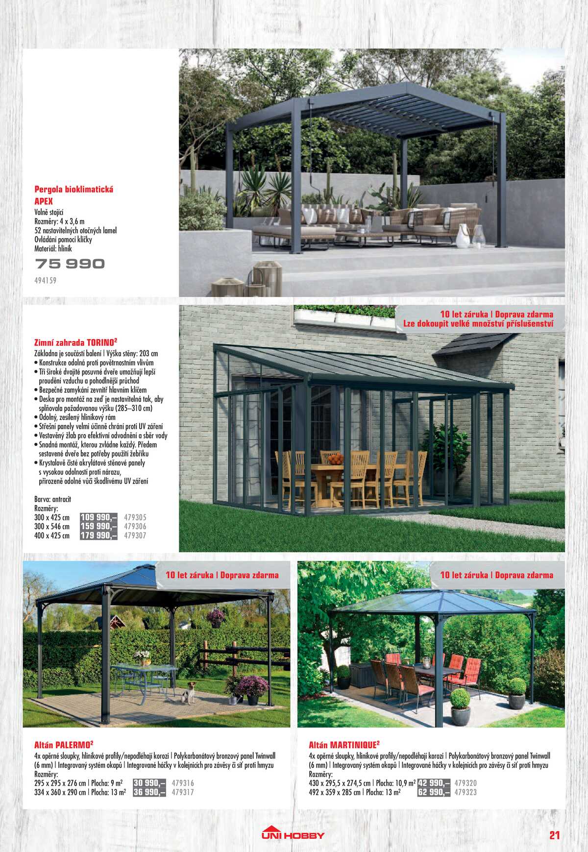 UNI HOBBY Katalog nábytek, grily a bazény 2026 strana 21
