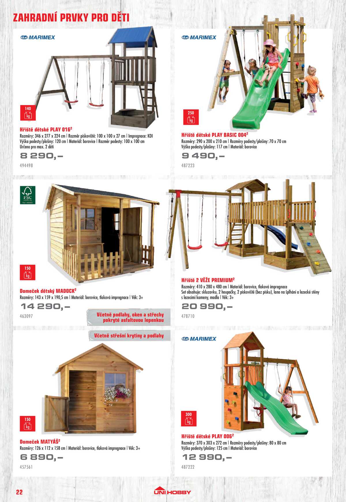 UNI HOBBY Katalog nábytek, grily a bazény 2026 strana 22