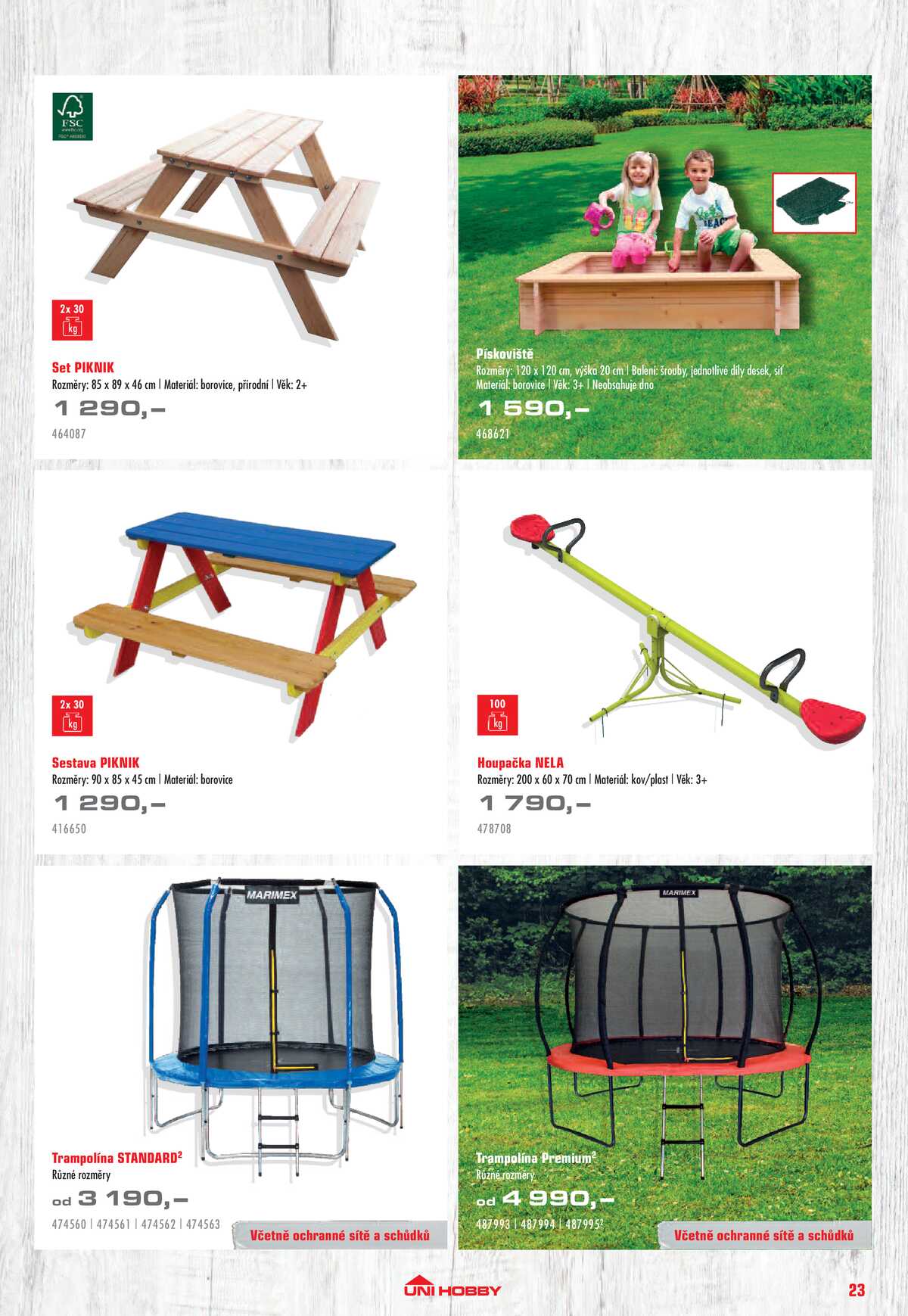UNI HOBBY Katalog nábytek, grily a bazény 2026 strana 23