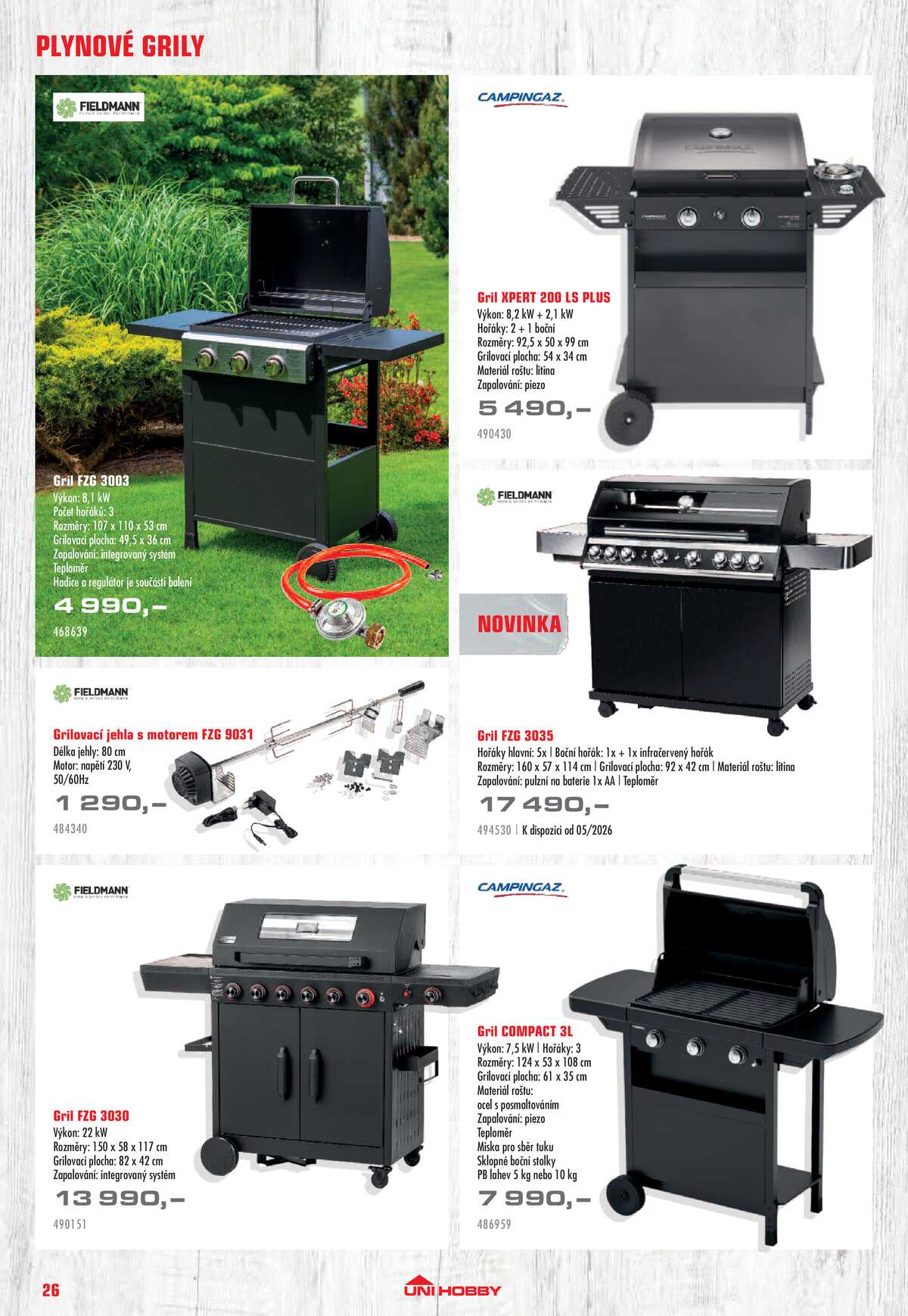 UNI HOBBY Katalog nábytek, grily a bazény 2026 strana 26