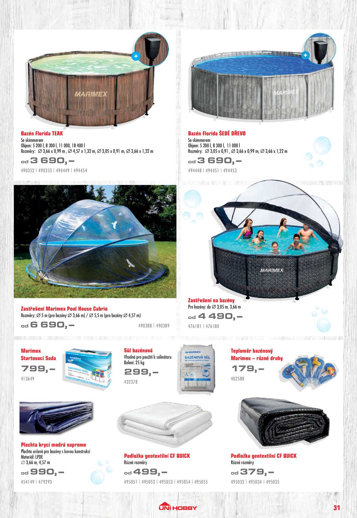 UNI HOBBY Katalog nábytek, grily a bazény 2026 strana 31