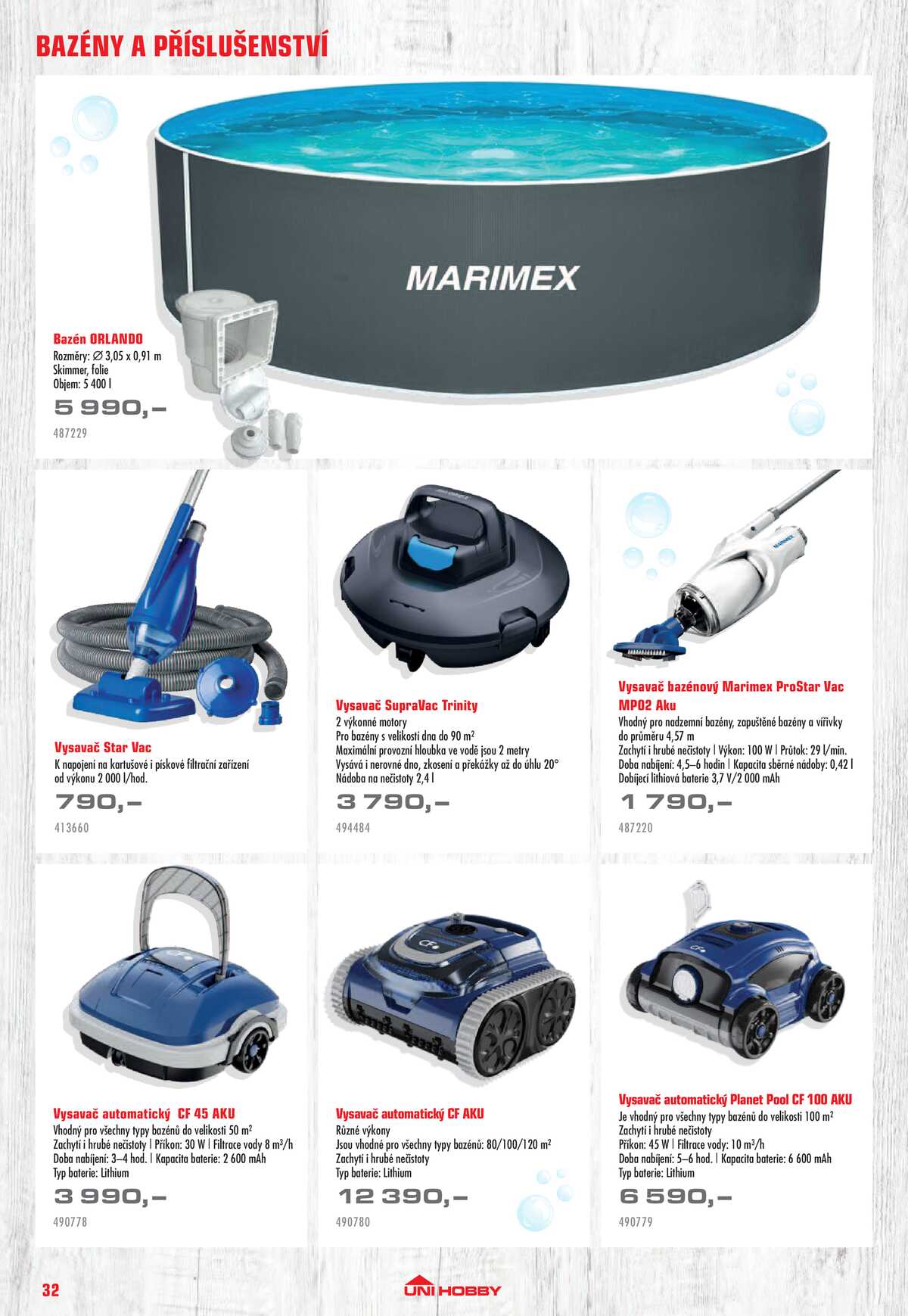 UNI HOBBY Katalog nábytek, grily a bazény 2026 strana 32
