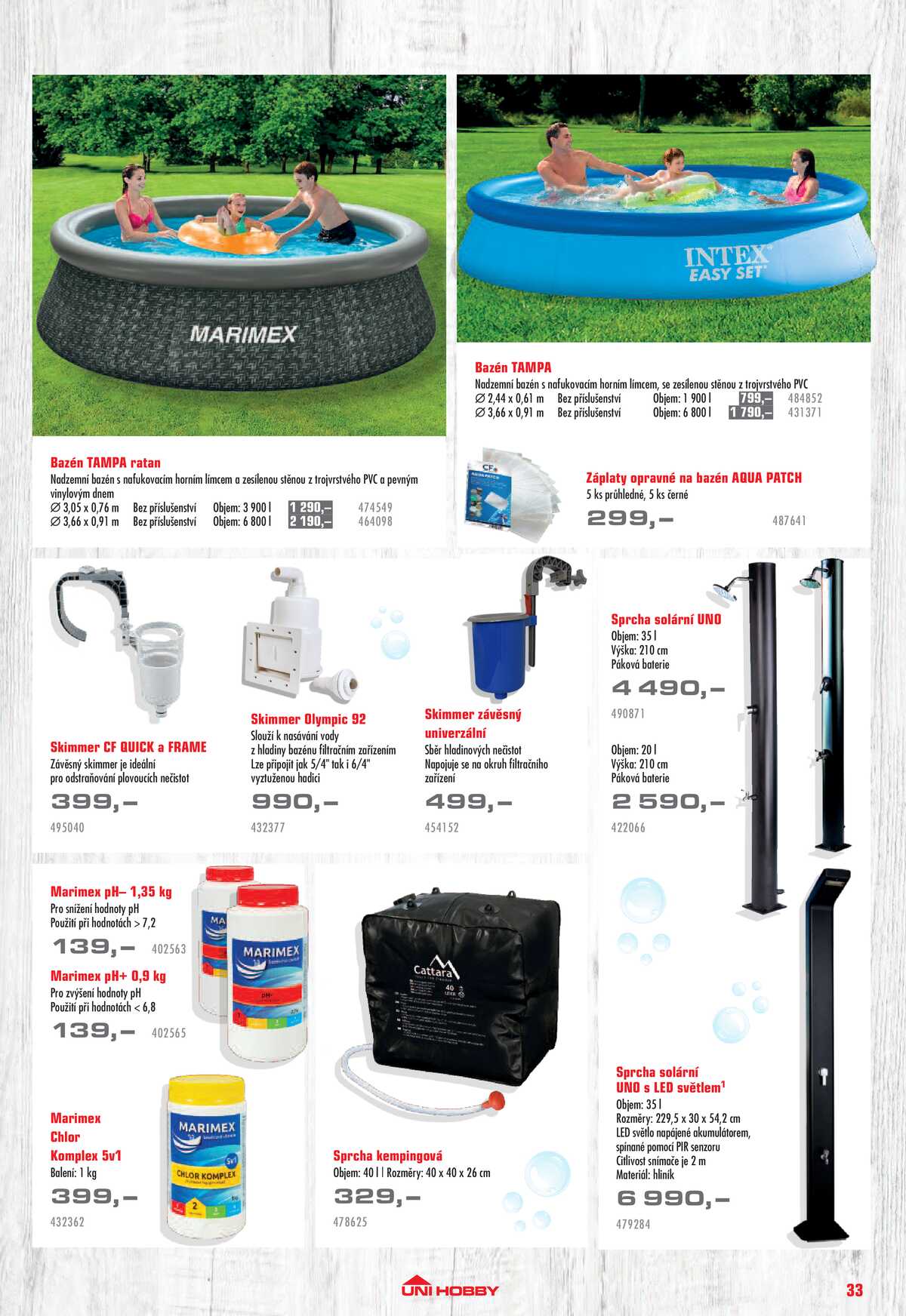 UNI HOBBY Katalog nábytek, grily a bazény 2026 strana 33