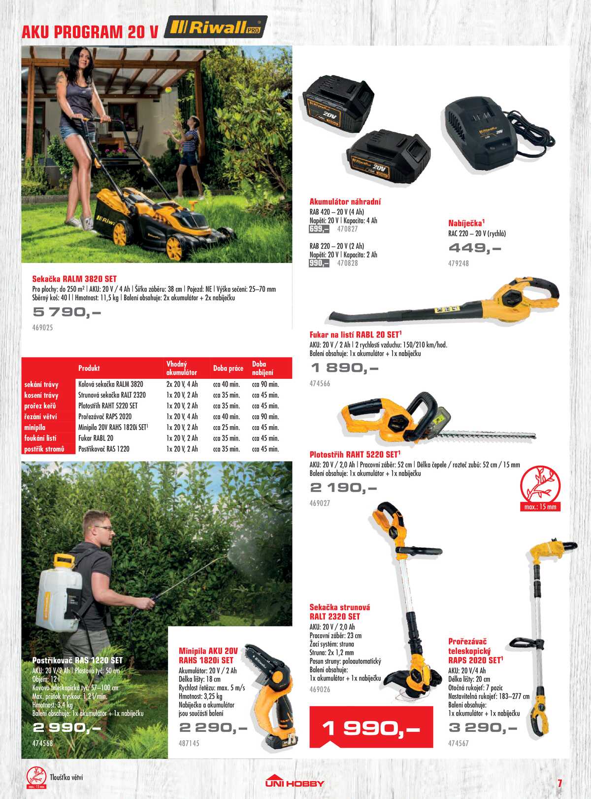 UNI HOBBY Katalog zahradní techniky 2026 strana 7