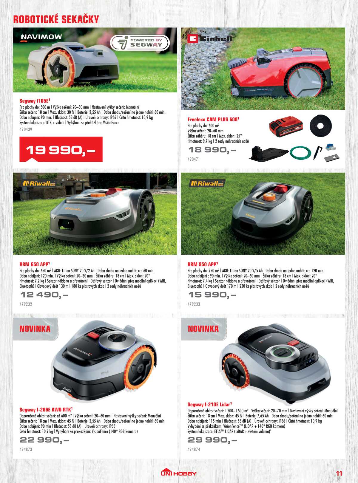UNI HOBBY Katalog zahradní techniky 2026 strana 11