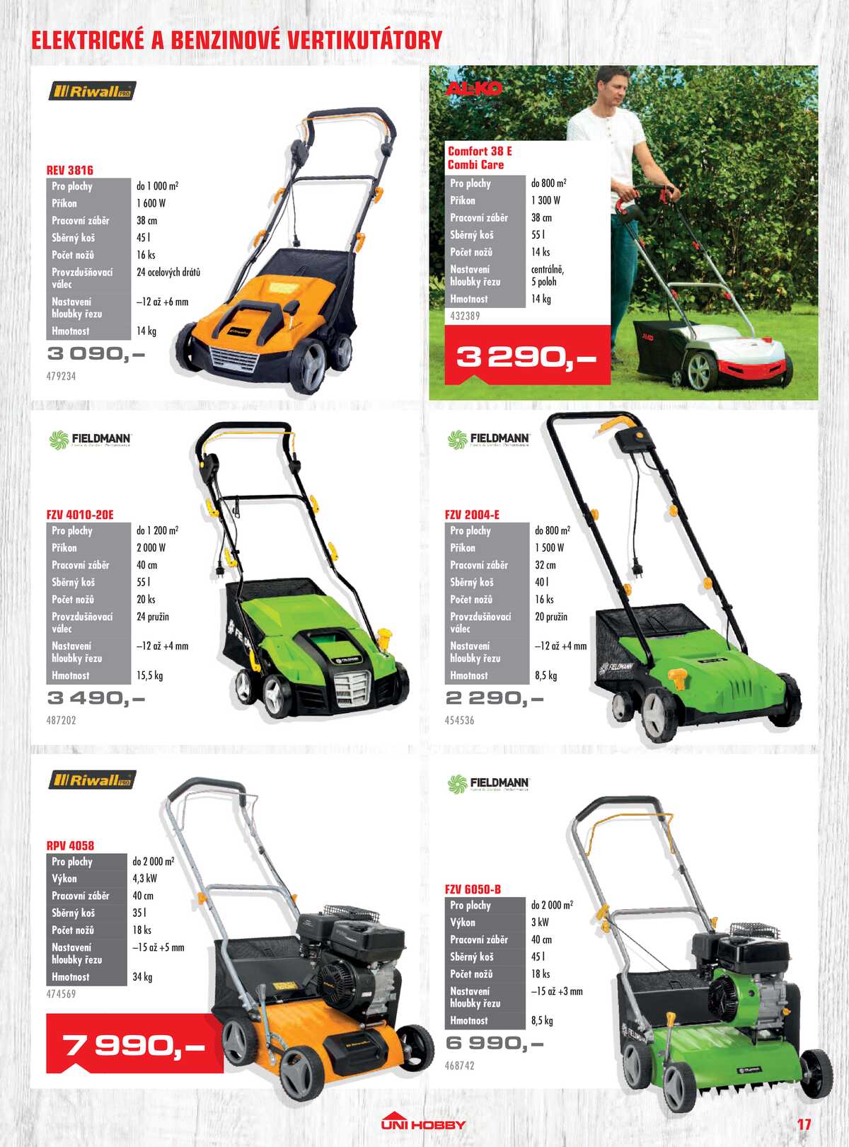 UNI HOBBY Katalog zahradní techniky 2026 strana 17