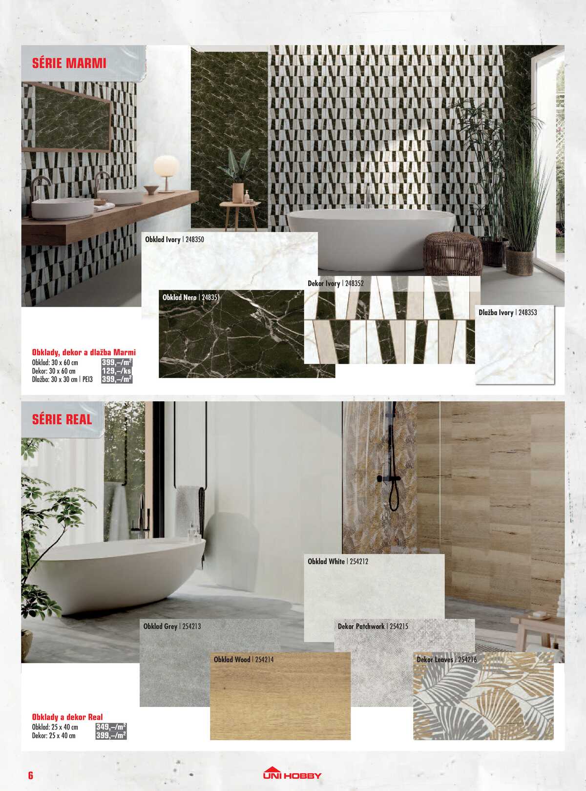 UNI HOBBY Katalog dlažby, obklady a sanita 2026 strana 6