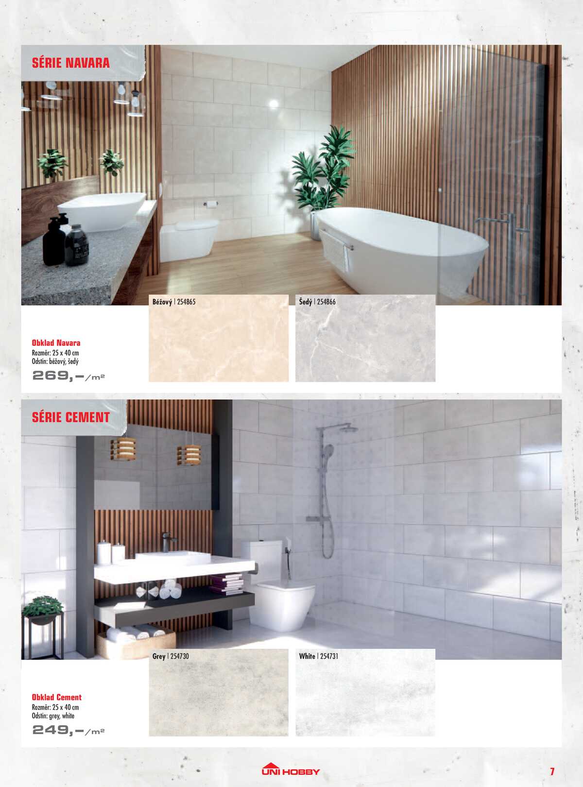 UNI HOBBY Katalog dlažby, obklady a sanita 2026 strana 7