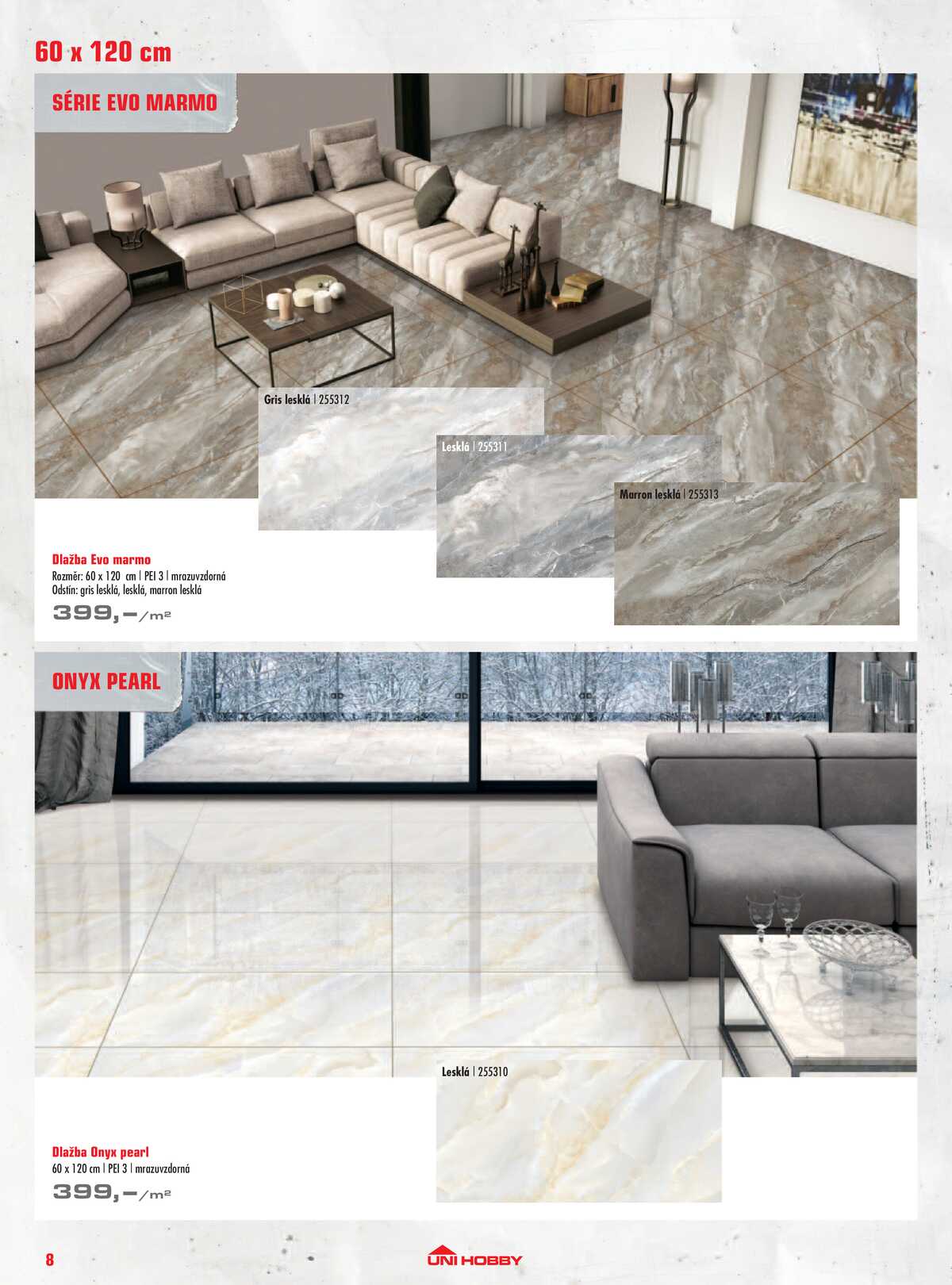 UNI HOBBY Katalog dlažby, obklady a sanita 2026 strana 8