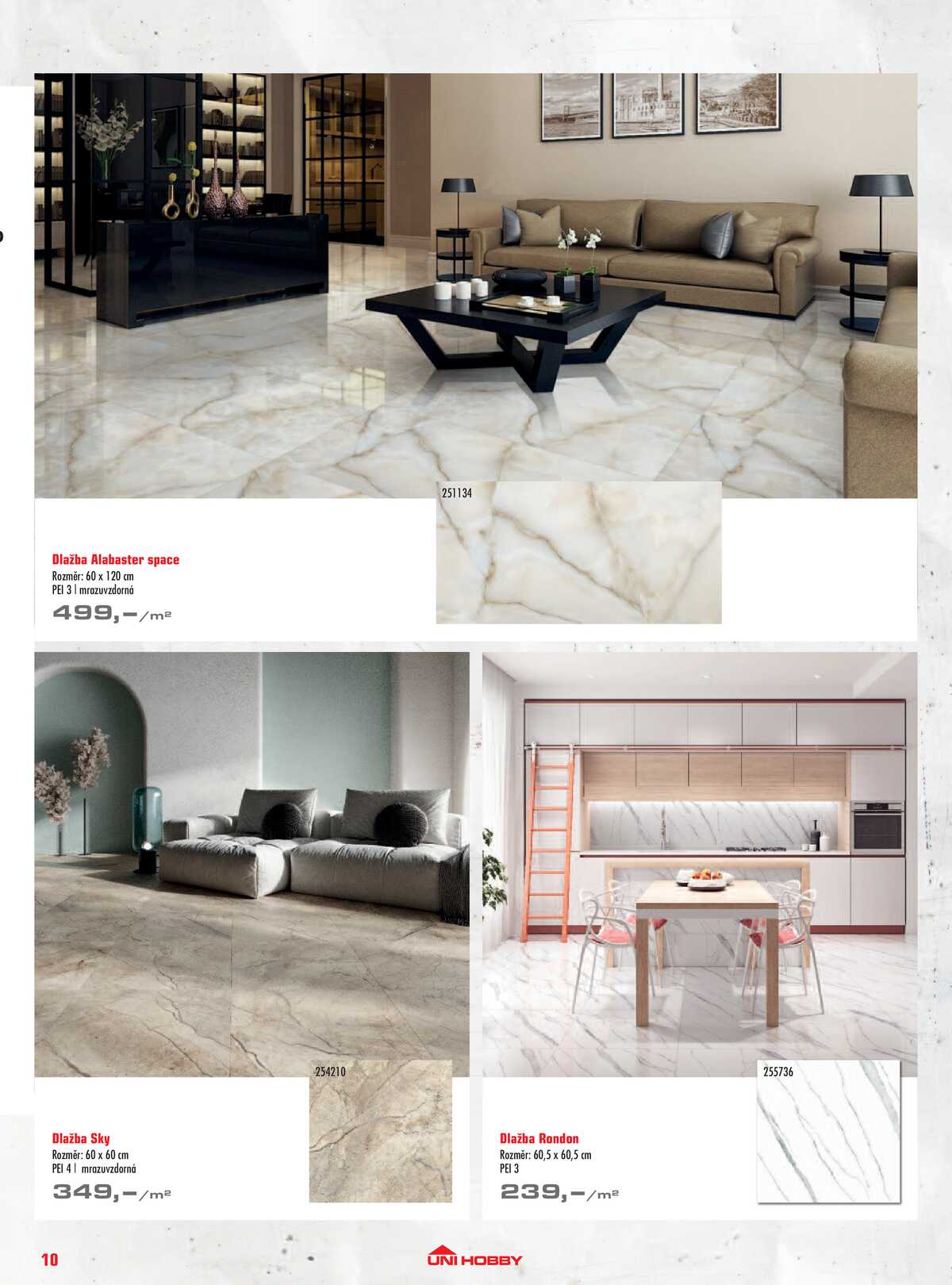 UNI HOBBY Katalog dlažby, obklady a sanita 2026 strana 10