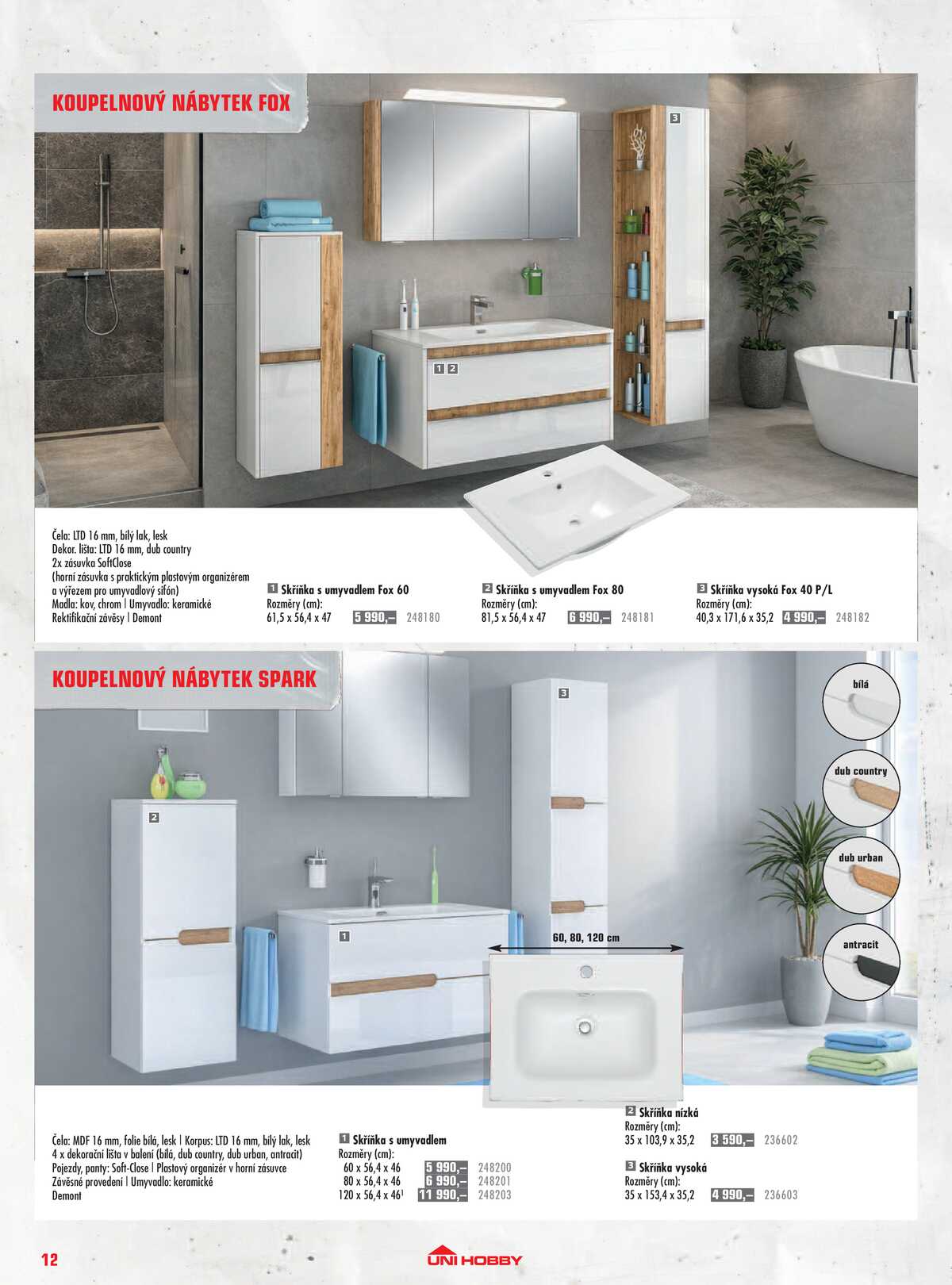 UNI HOBBY Katalog dlažby, obklady a sanita 2026 strana 12