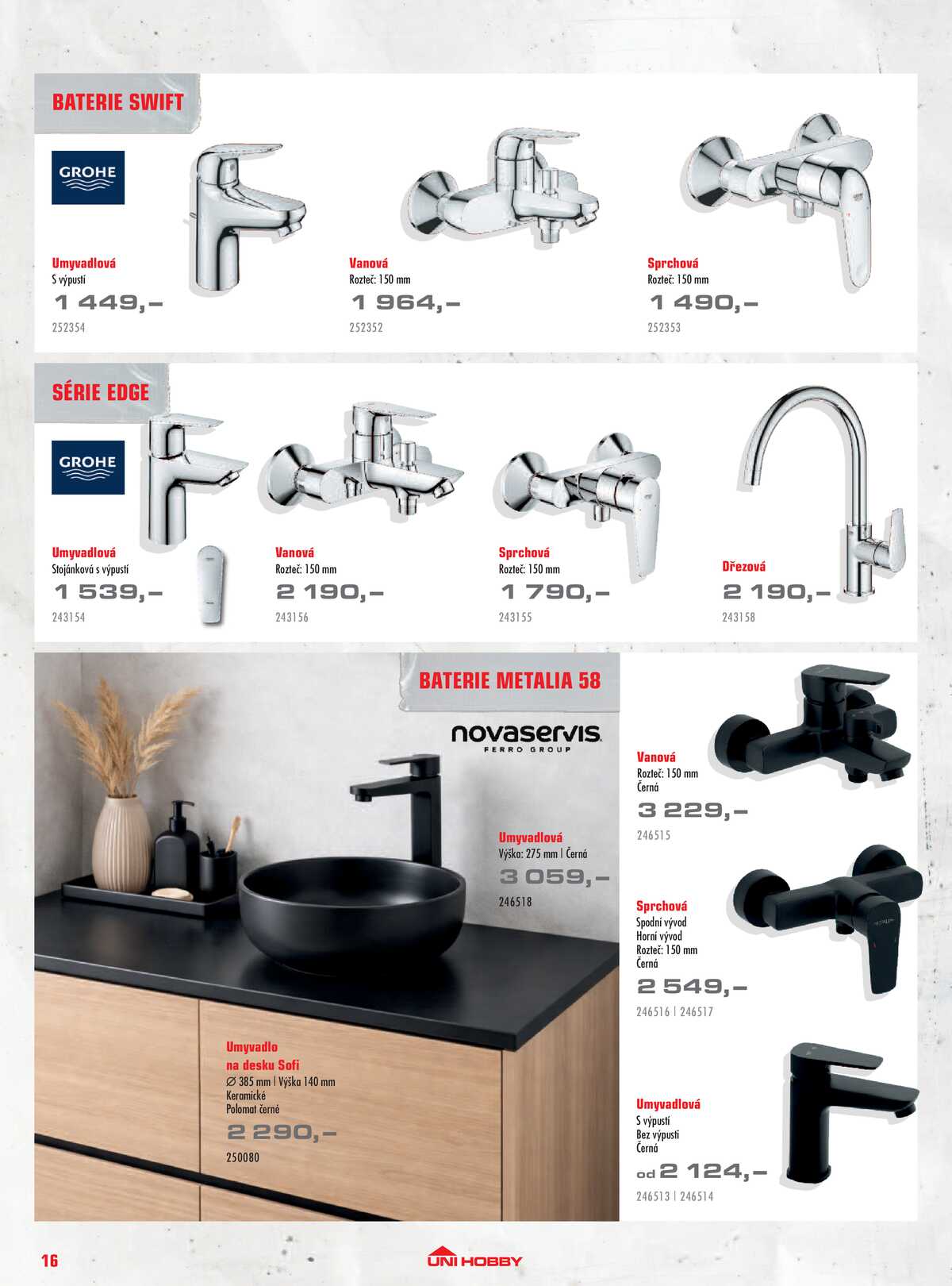 UNI HOBBY Katalog dlažby, obklady a sanita 2026 strana 16