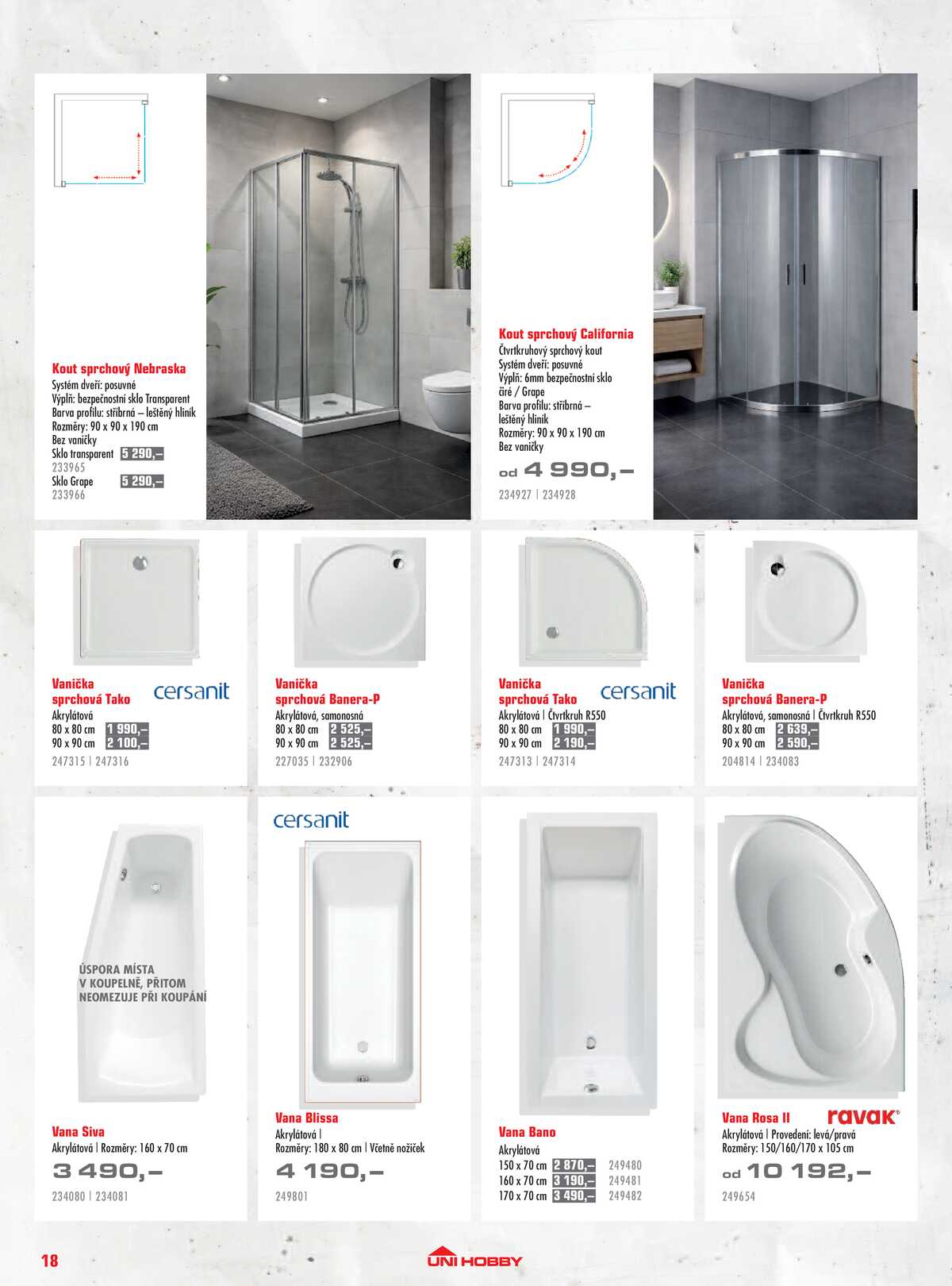 UNI HOBBY Katalog dlažby, obklady a sanita 2026 strana 18
