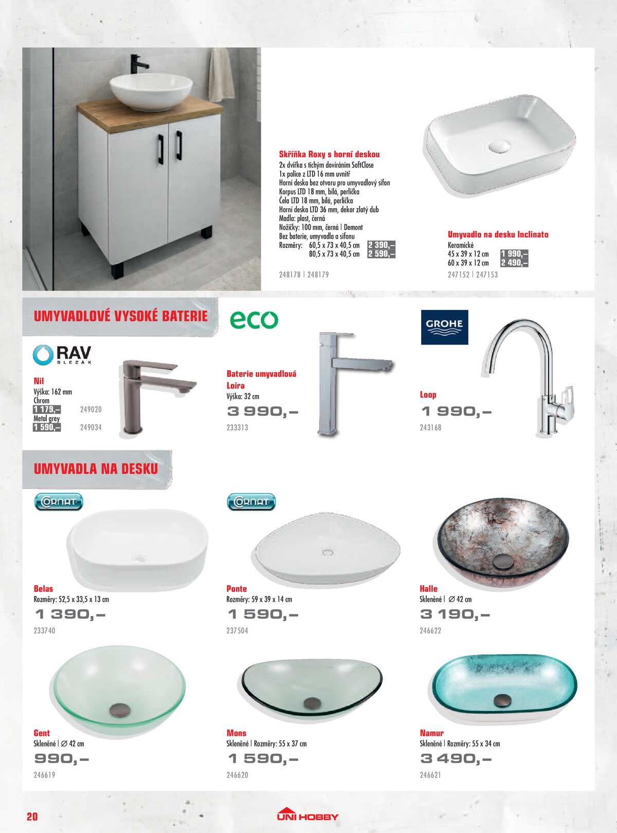 UNI HOBBY Katalog dlažby, obklady a sanita 2026 strana 20