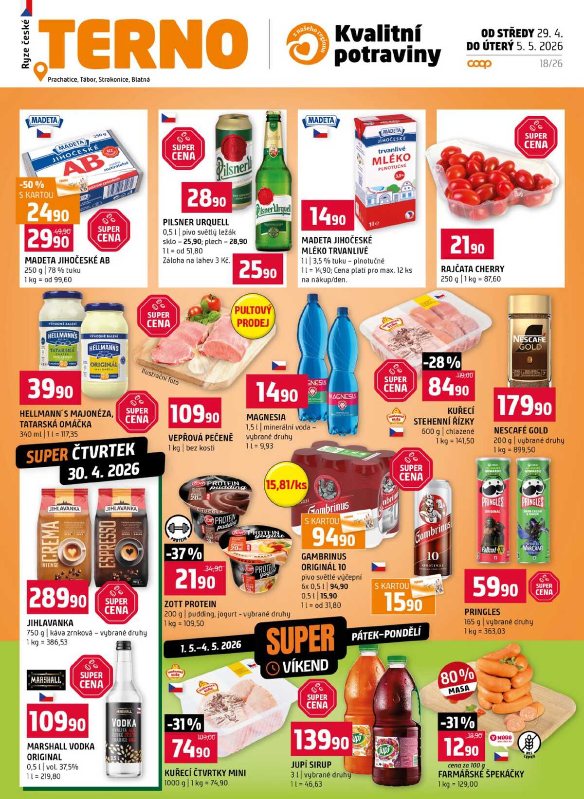 Terno Prachatice, Tábor, Strakonice a Blatná 29.4. - 5.5. strana 1