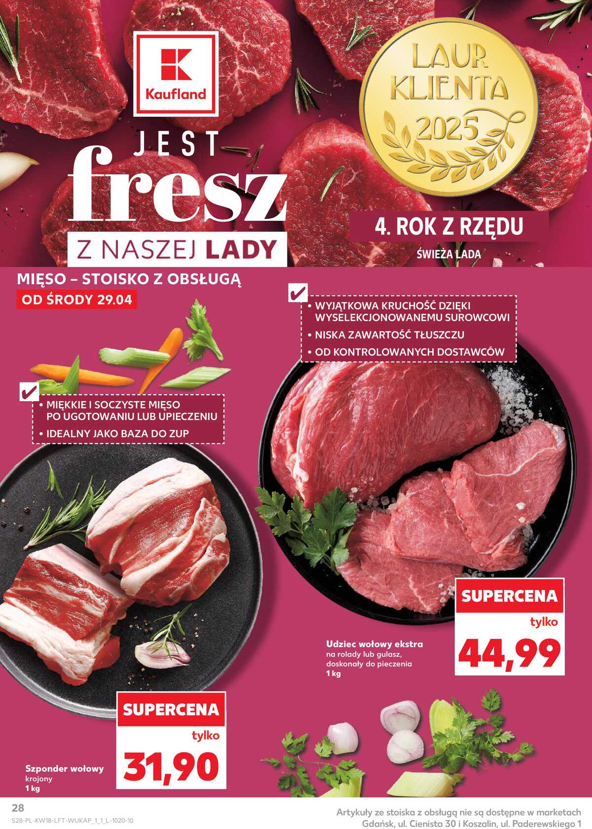 Leták Kaufland Polsko 29.4.-6.5.2026 - Noviny týdne strana 28