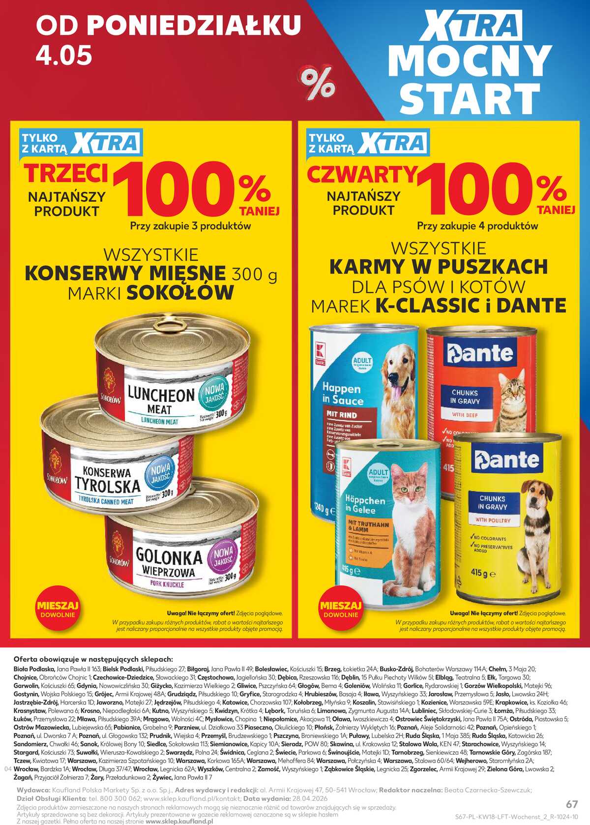Leták Kaufland Polsko 29.4.-6.5.2026 - Noviny týdne strana 67