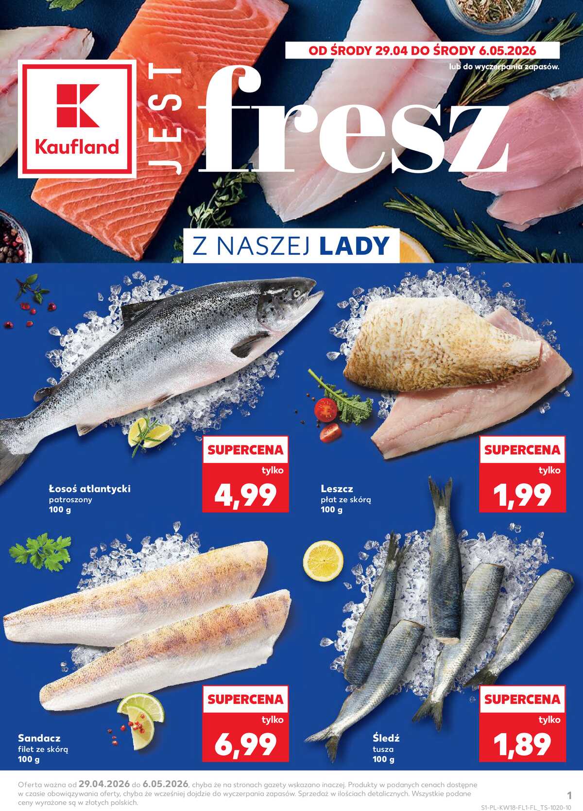 Leták Kaufland Polsko 29.4.-6.5.2026 - Ryby z našeho pultu strana 1