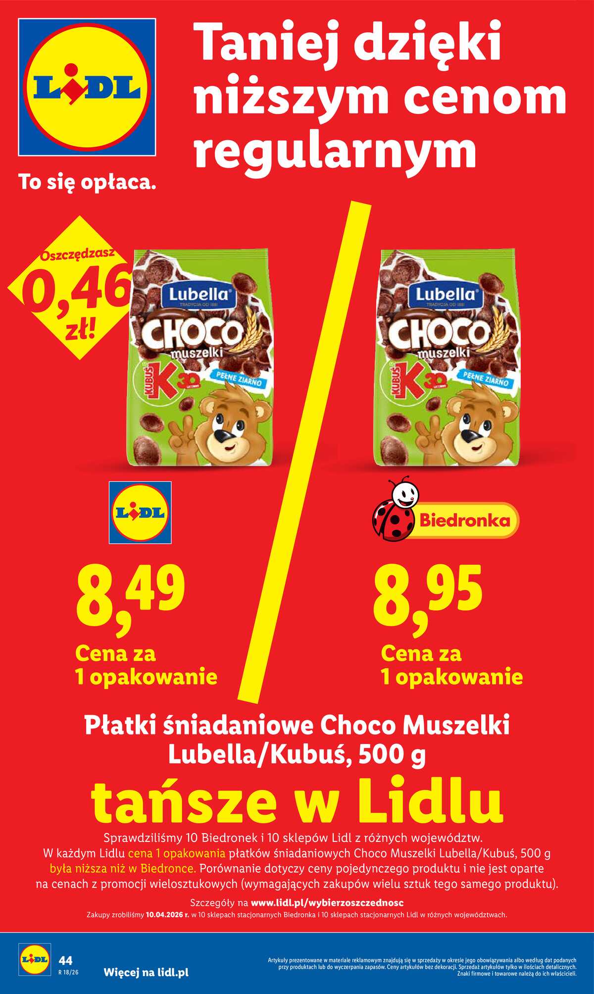 Leták Lidl Polsko 29.4.-2.5.2026 - Zpravodaj platný od 29.04 do 2.05 strana 44