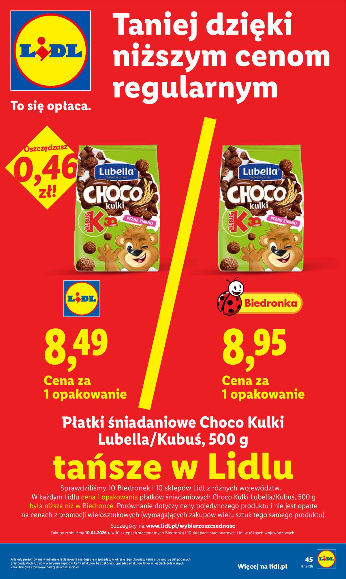 Leták Lidl Polsko 29.4.-2.5.2026 - Zpravodaj platný od 29.04 do 2.05 strana 45