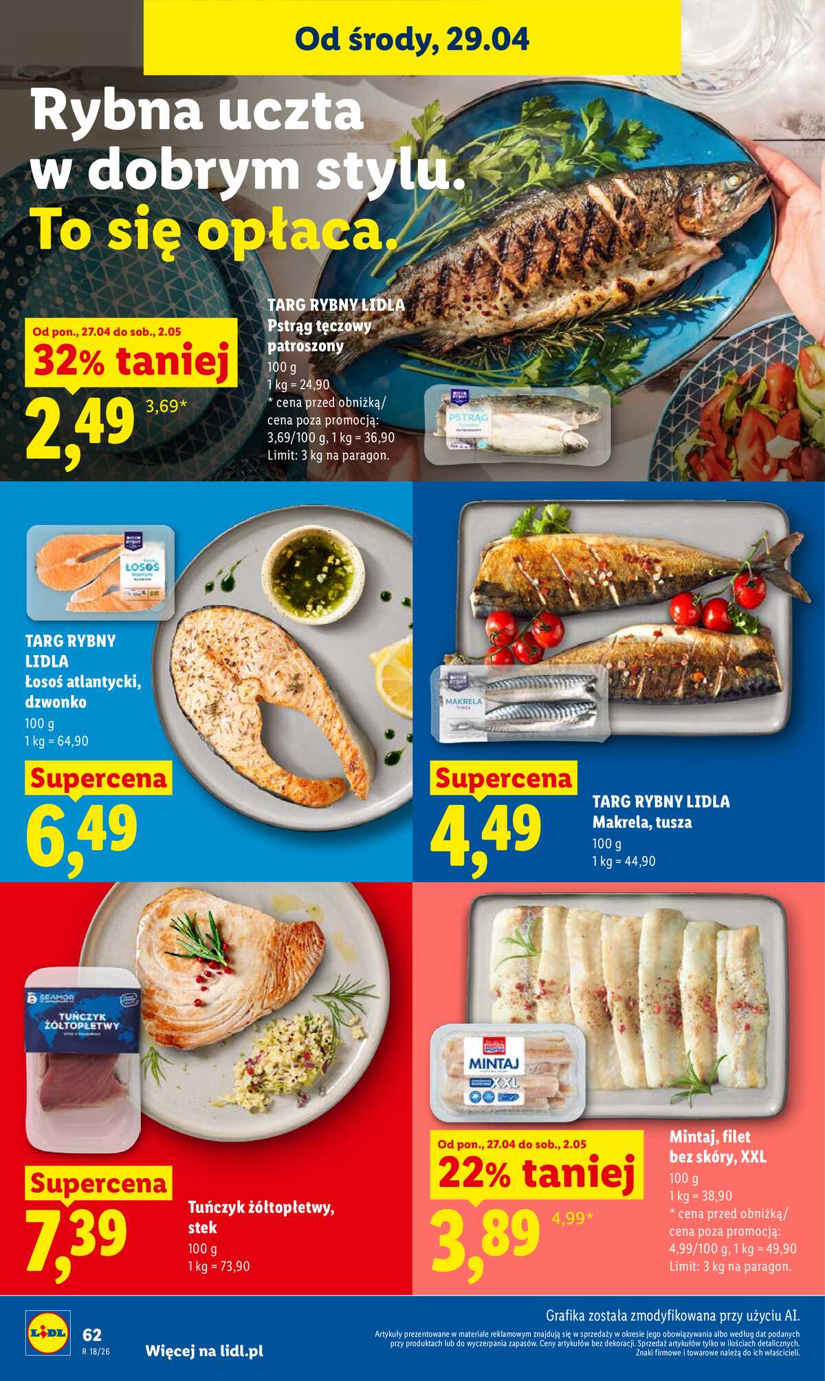 Leták Lidl Polsko 29.4.-2.5.2026 - Zpravodaj platný od 29.04 do 2.05 strana 62