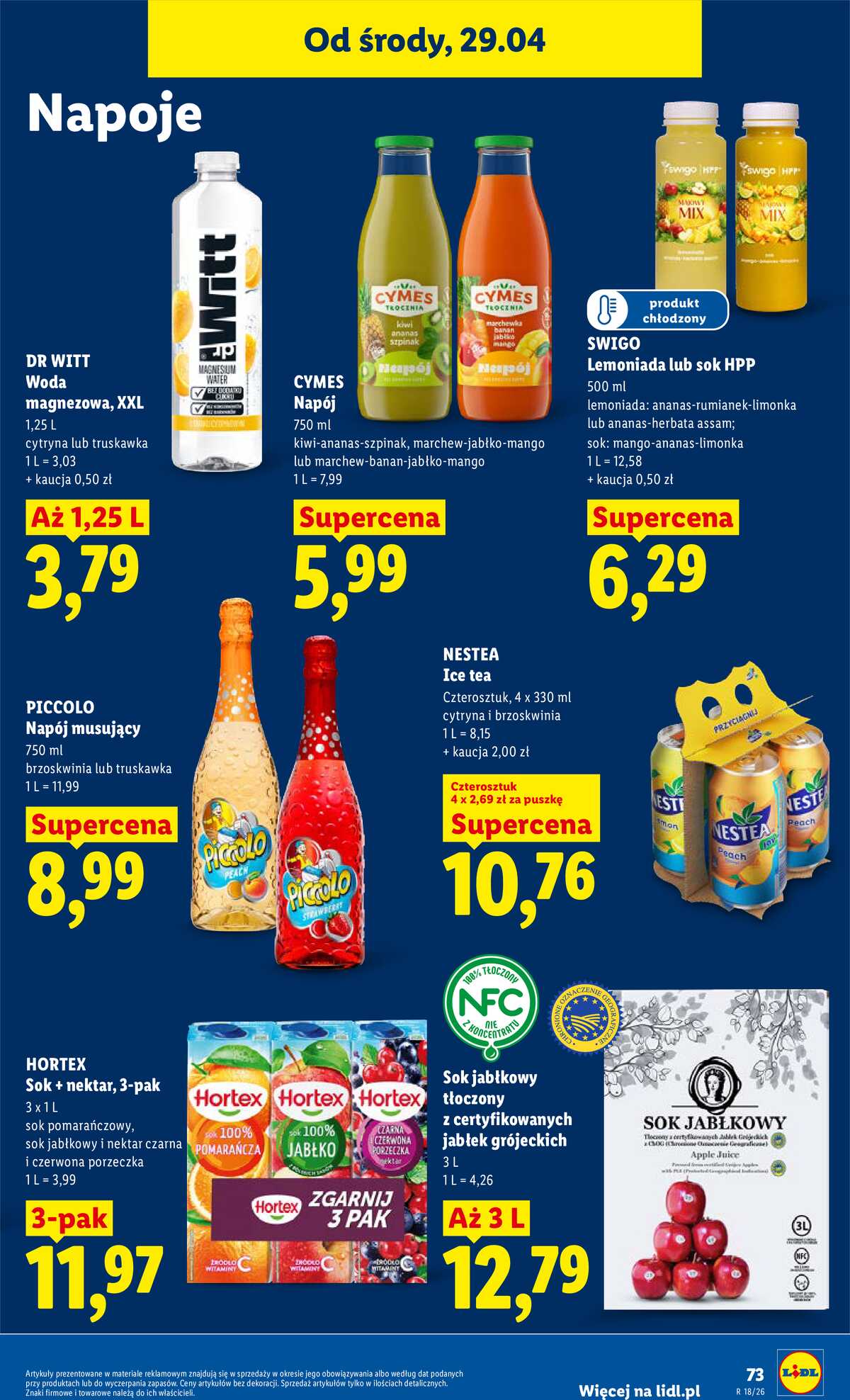 Leták Lidl Polsko 29.4.-2.5.2026 - Zpravodaj platný od 29.04 do 2.05 strana 73
