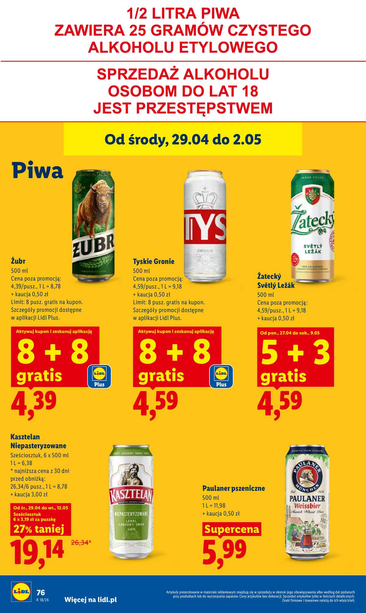 Leták Lidl Polsko 29.4.-2.5.2026 - Zpravodaj platný od 29.04 do 2.05 strana 78
