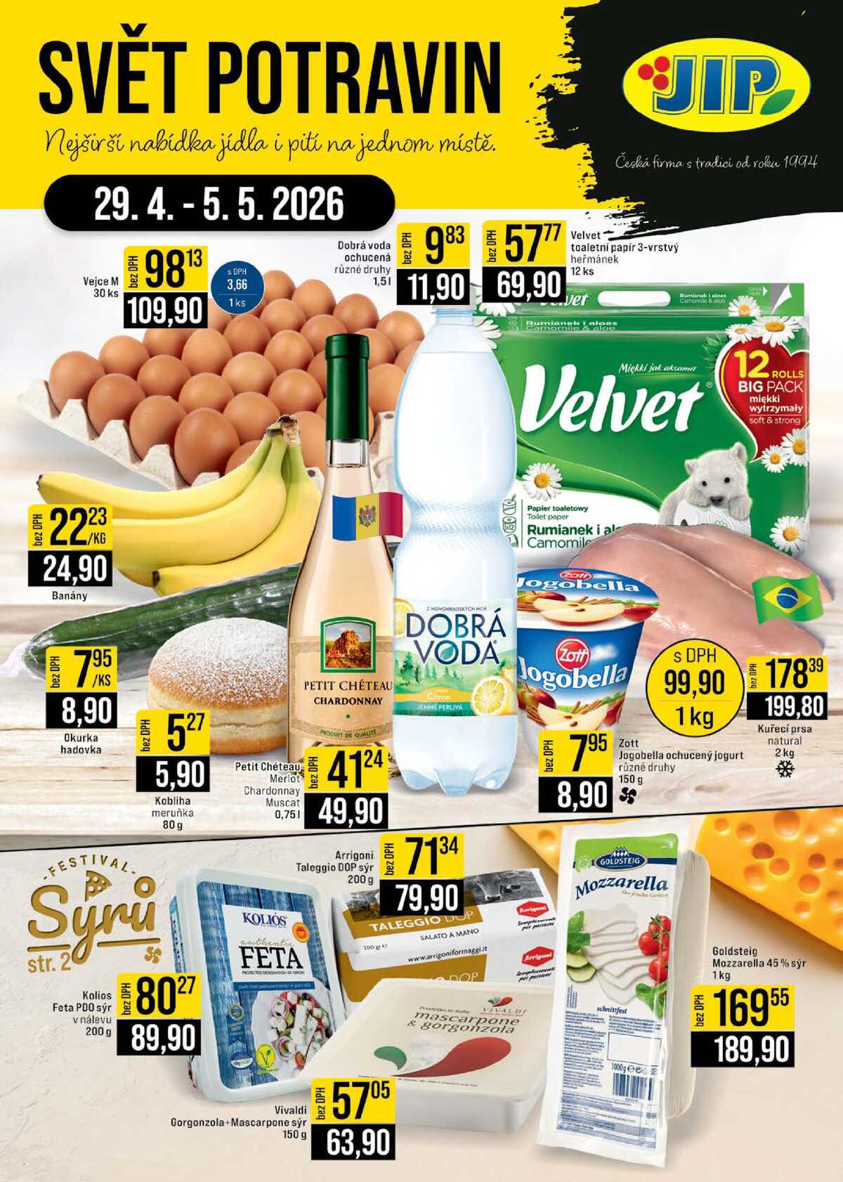 JIP Cash & Carry Brno, Praha, Ostrava, Jilemnice, Pardubice, Ostrava, Karlovy Vary, Olomouc a Zlín od 29.4. do 5.5.2026 strana 1