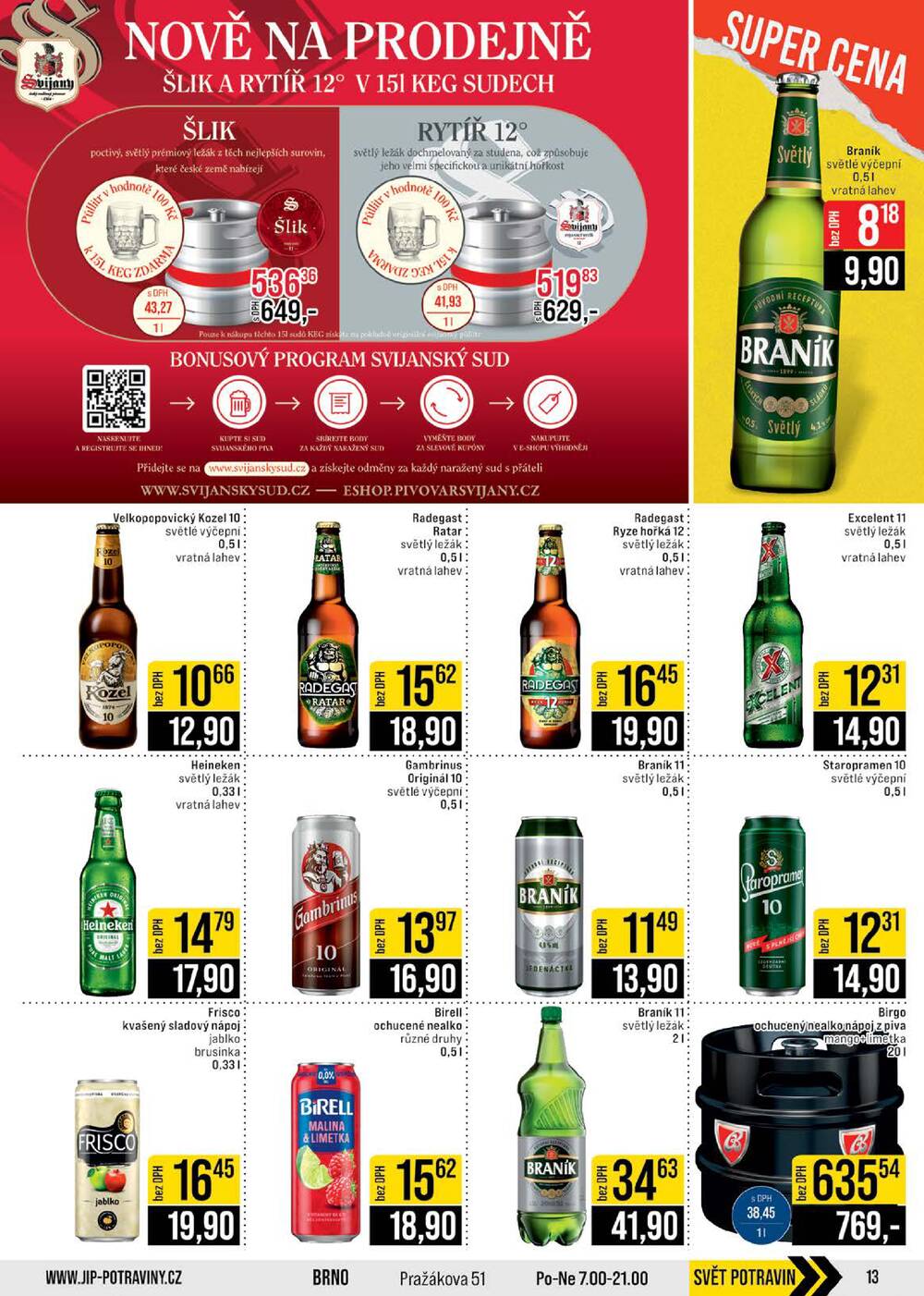 JIP Cash & Carry České Budějovice, Most, Náchod, Polička, Sušice a Svoboda nad Úpou od 29.4. do 5.5.2026