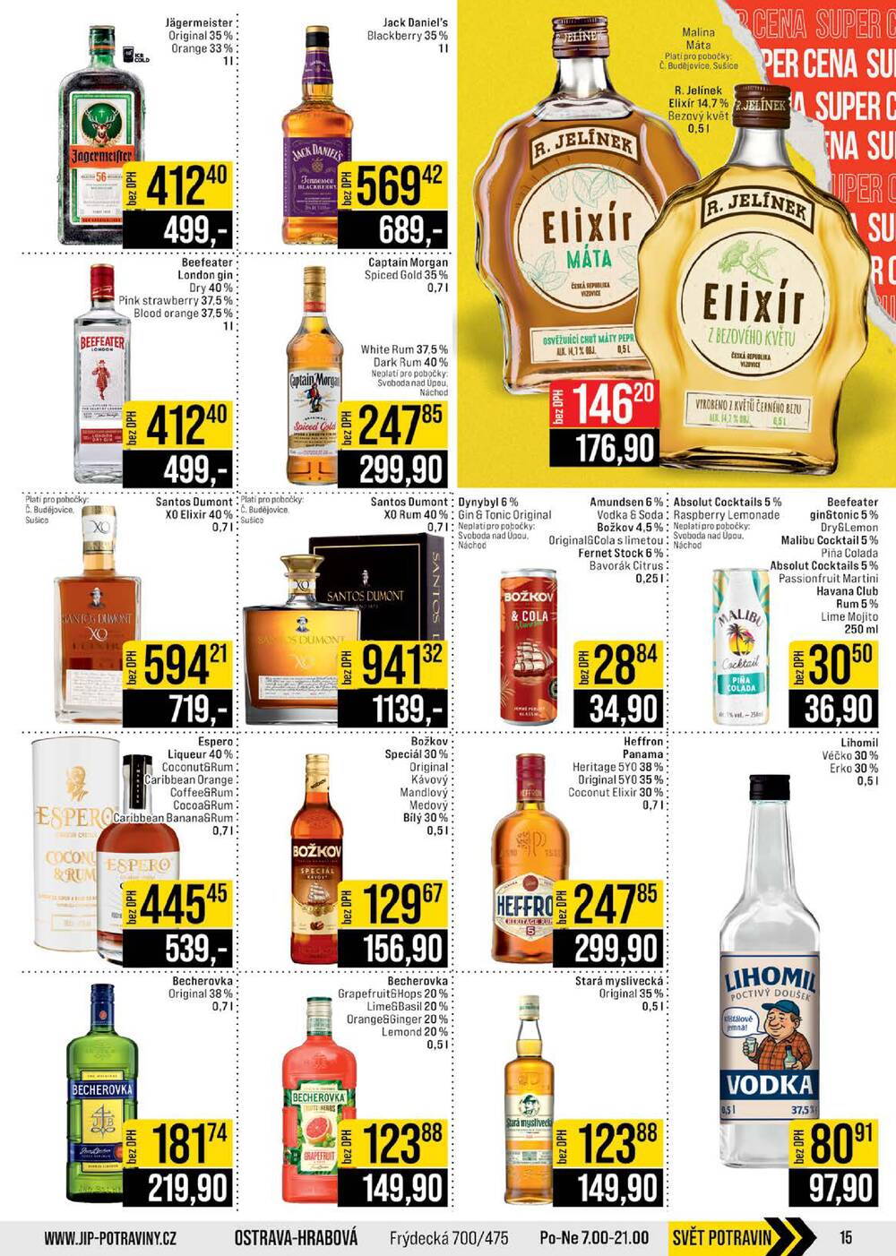 JIP Cash & Carry České Budějovice, Most, Náchod, Polička, Sušice a Svoboda nad Úpou od 29.4. do 5.5.2026